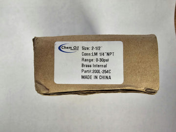 200L-254C 0-30 Gauge Pressure Liquid Filled Chem Oil Products