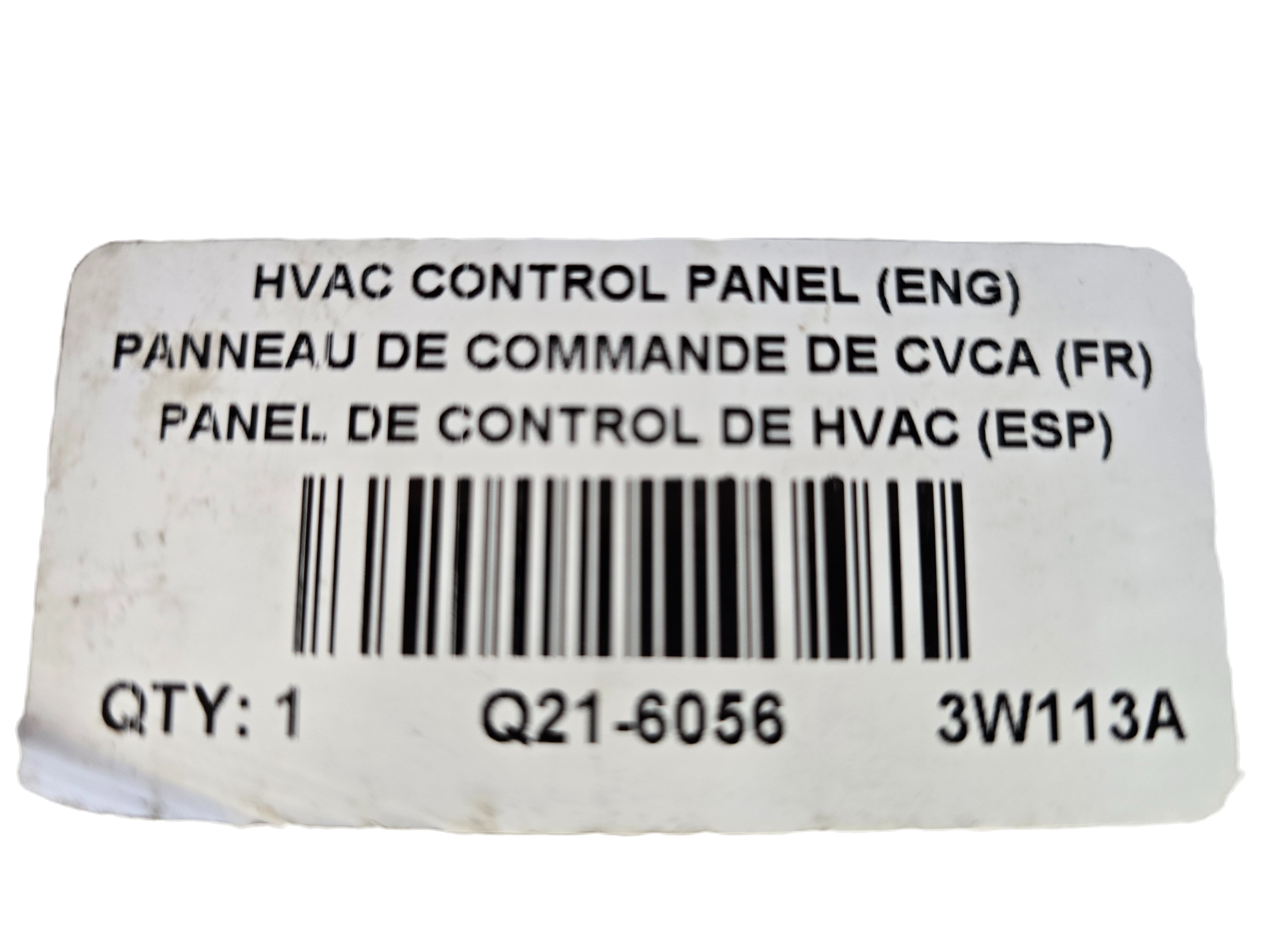 P/N: Q21-6056 Paccar HVAC A/C-HEAT Control Module Panel