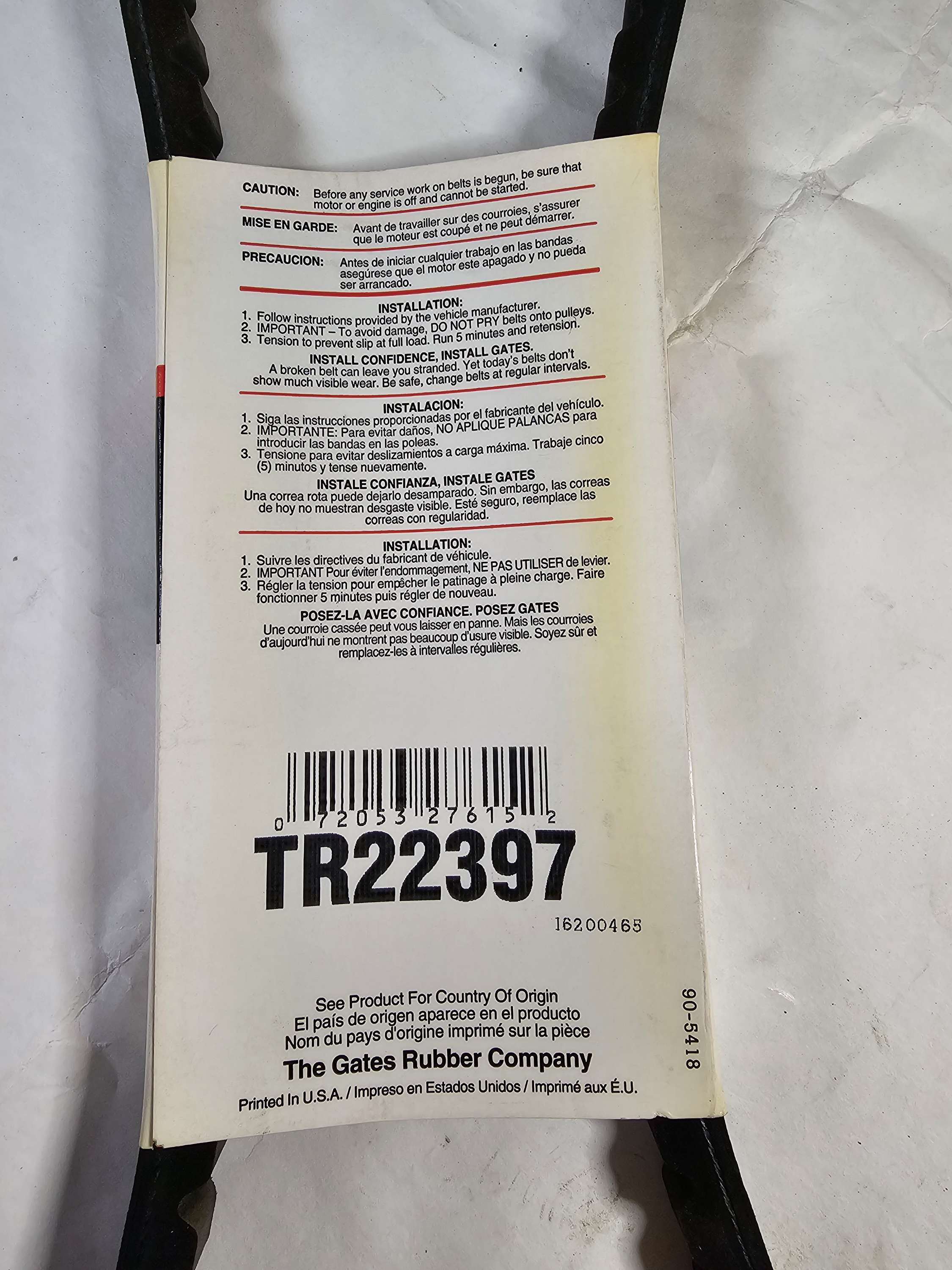 TR22397 Gates Truck Belt 22397