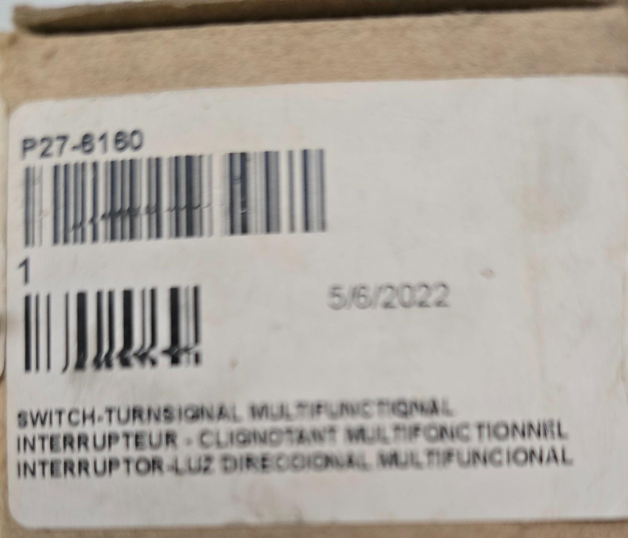 P27-6160 | PACCAR COMMON MULTI-FUNCTIONAL TURN-SIGNAL SWITCH