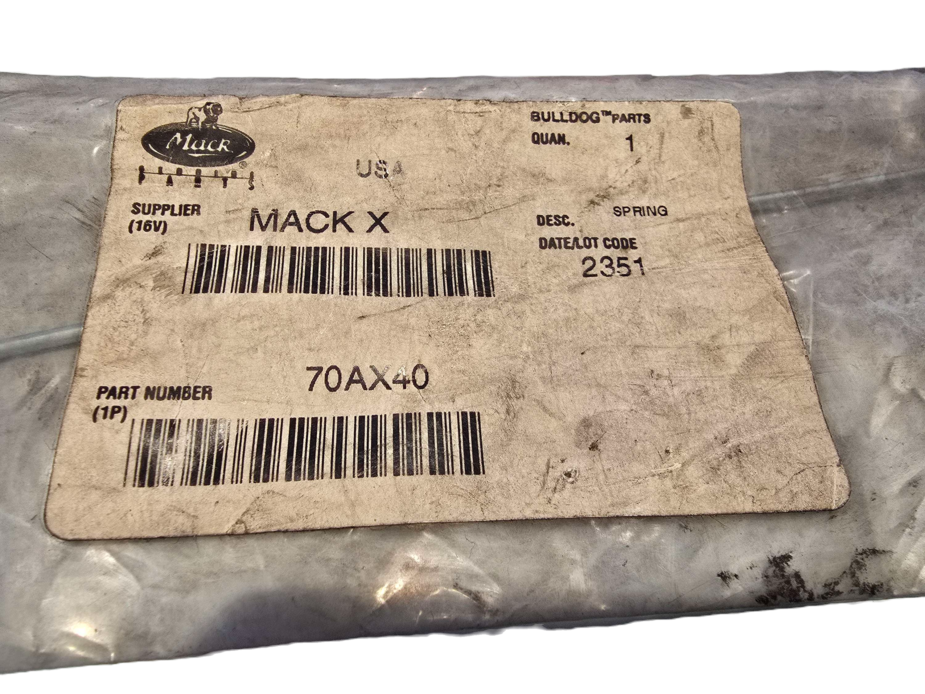 70AX40 R-Model Genuine OEM Mack 10-5/8 inch Spring Extension NOS