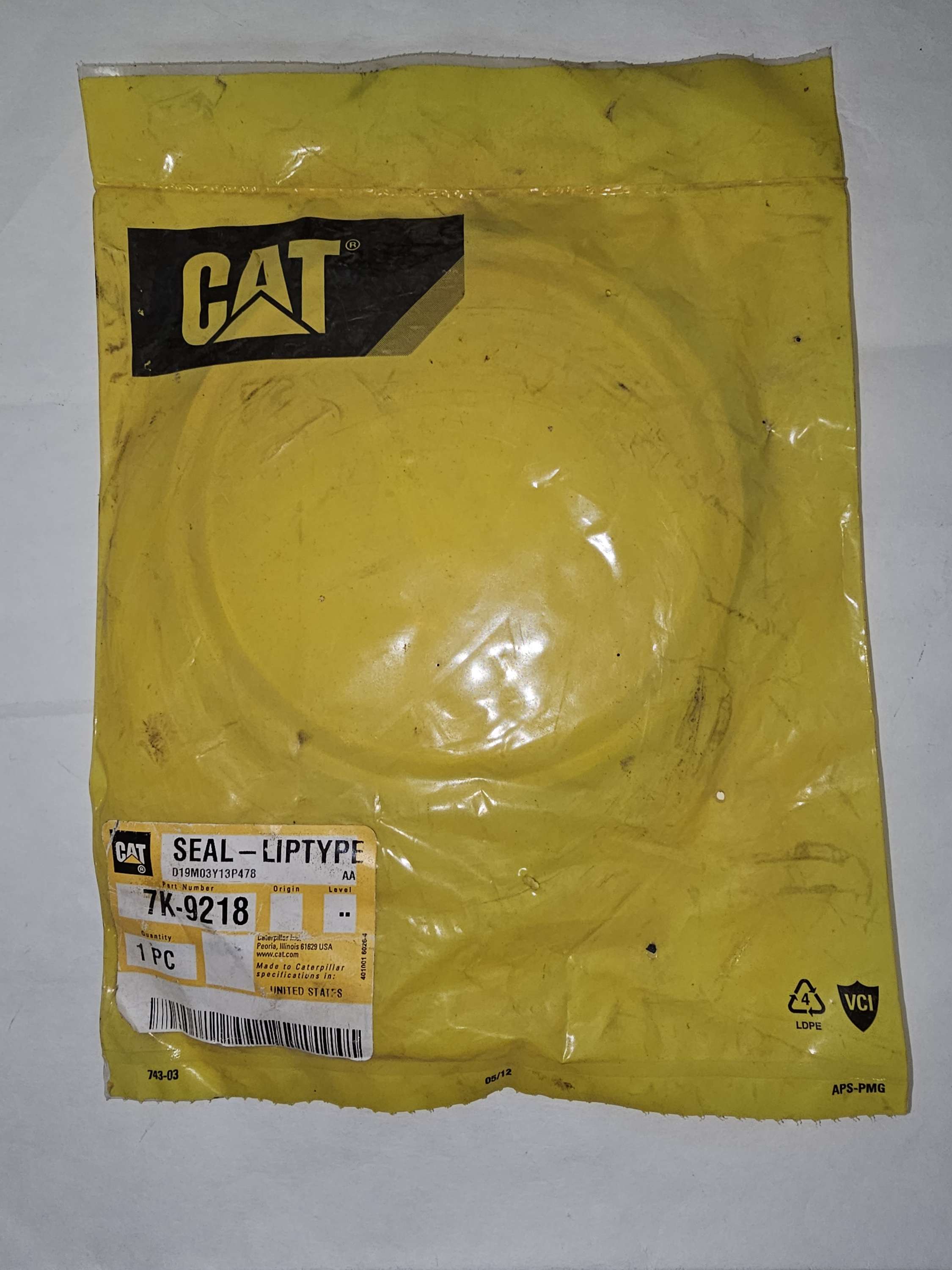 7K-9218 Seal Lip Type Caterpillar CAT 7K9218