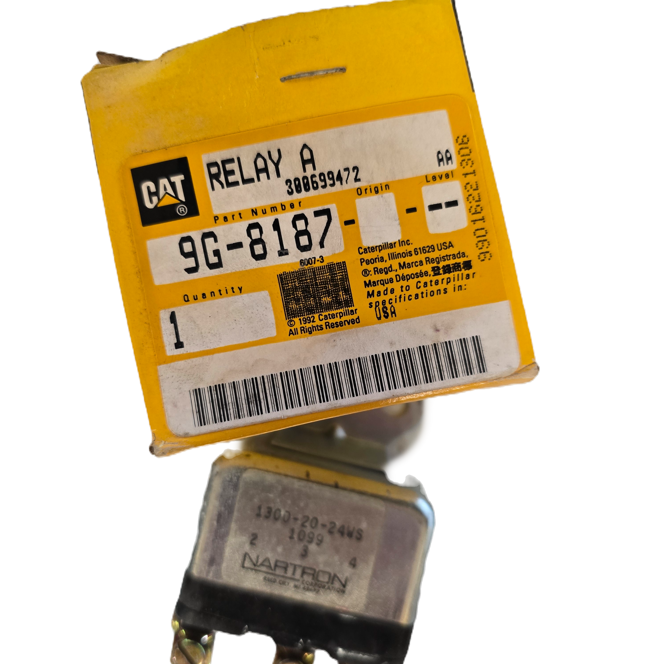 CAT P/N | 9G-8187 Back-up Horn Relay Caterpillar 9G8187