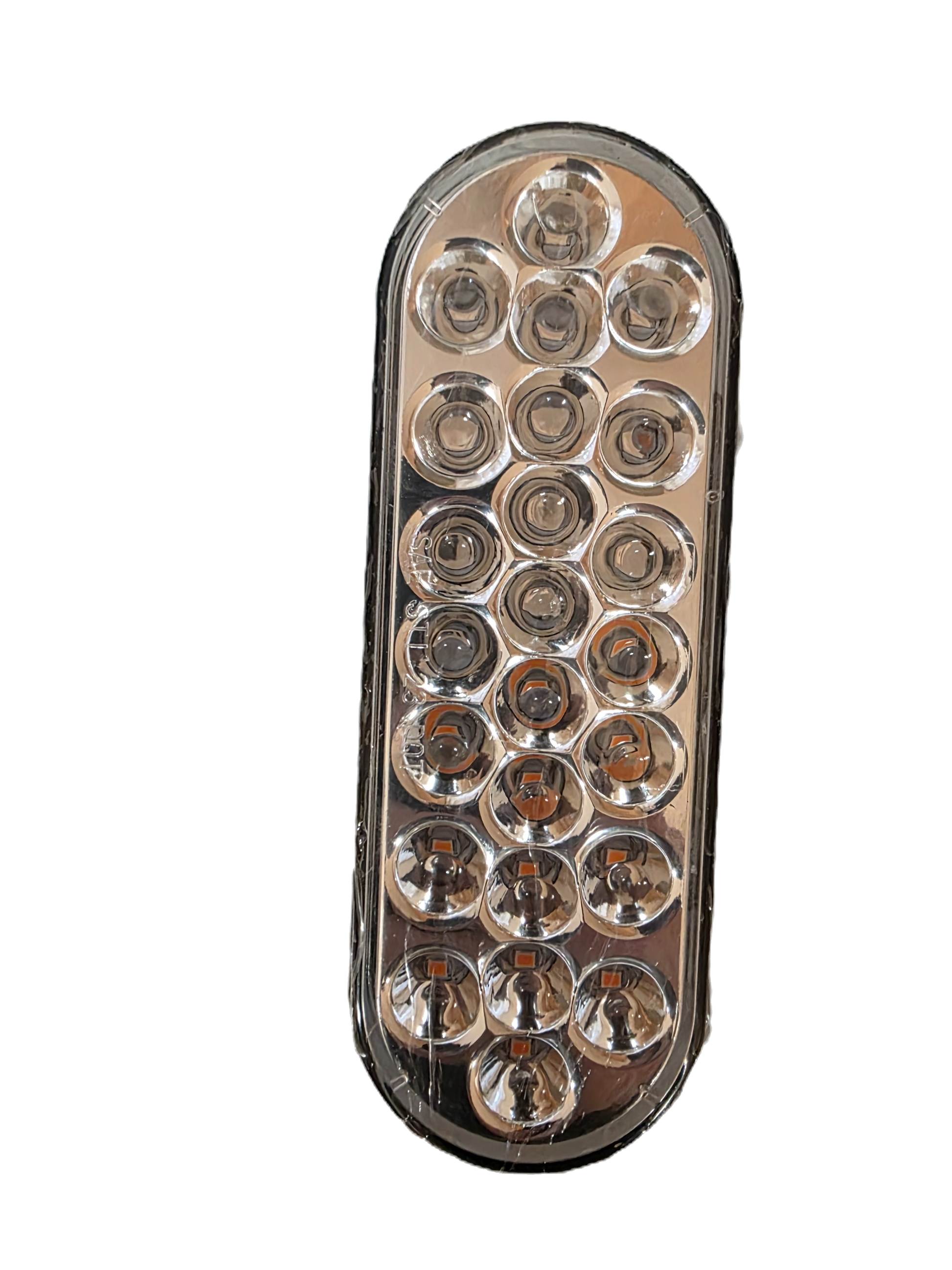 LED Oval light with multiple circular lights on a white background