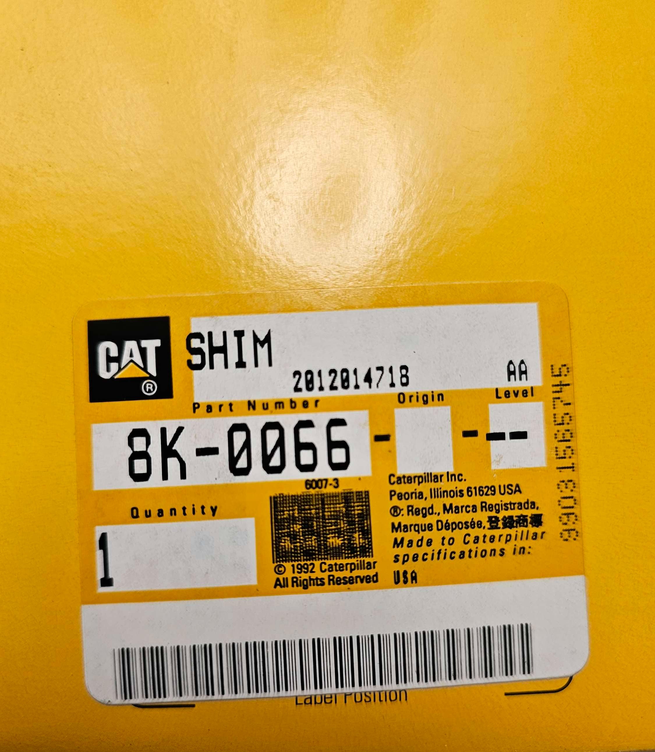 8K-0066 Shim Pack Caterpillar CAT 8K0066
