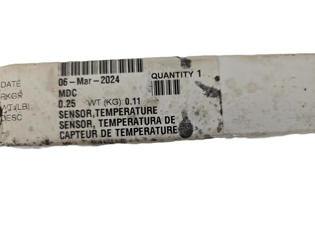 Genuine Cummins 4954574 exhaust gas temperature sensor with 2-pin connector and M12 threads.