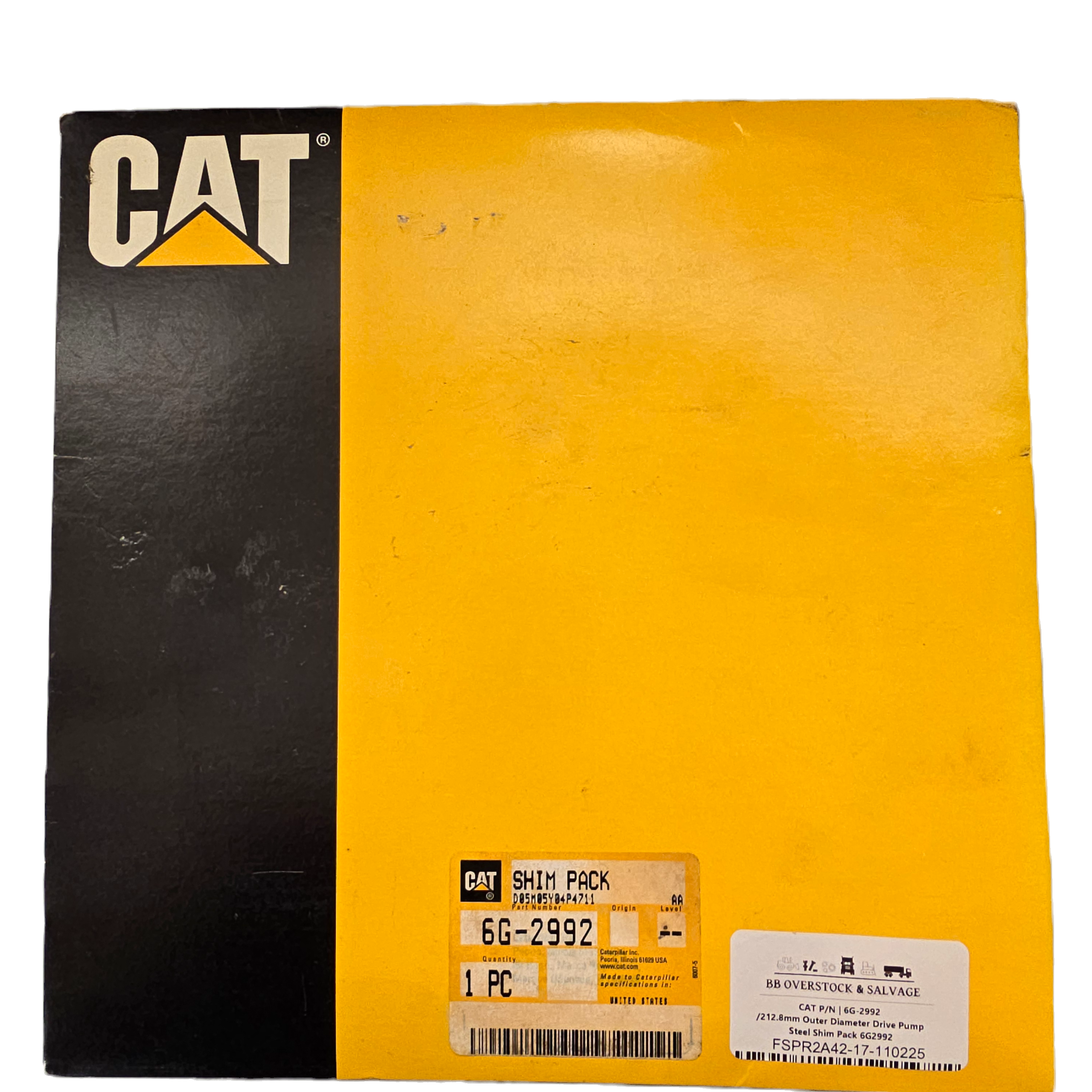 CAT P/N | 6G-2992 /212.8mm Outer Diameter Drive Pump Steel Shim Pack 6G2992