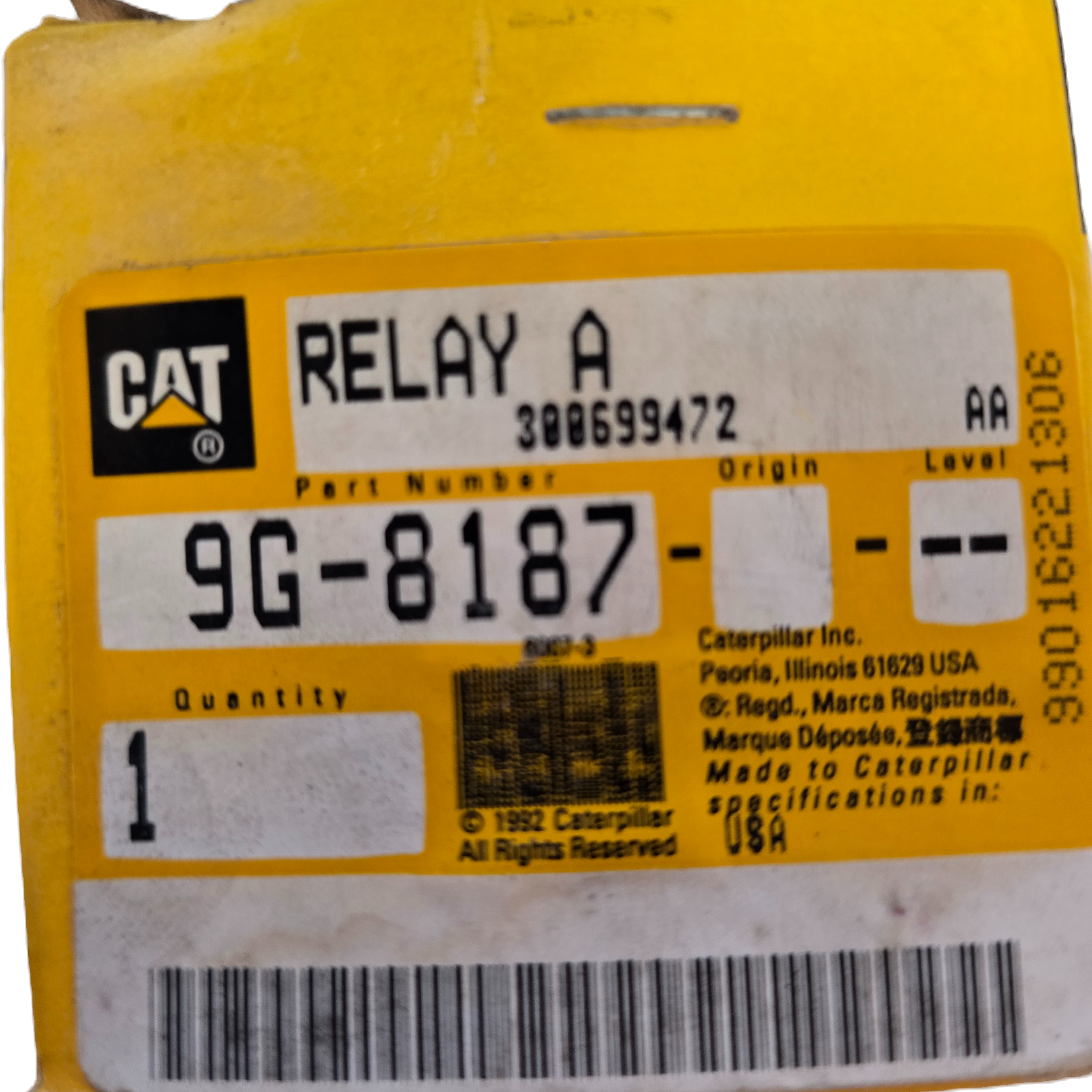 CAT P/N | 9G-8187 Back-up Horn Relay Caterpillar 9G8187