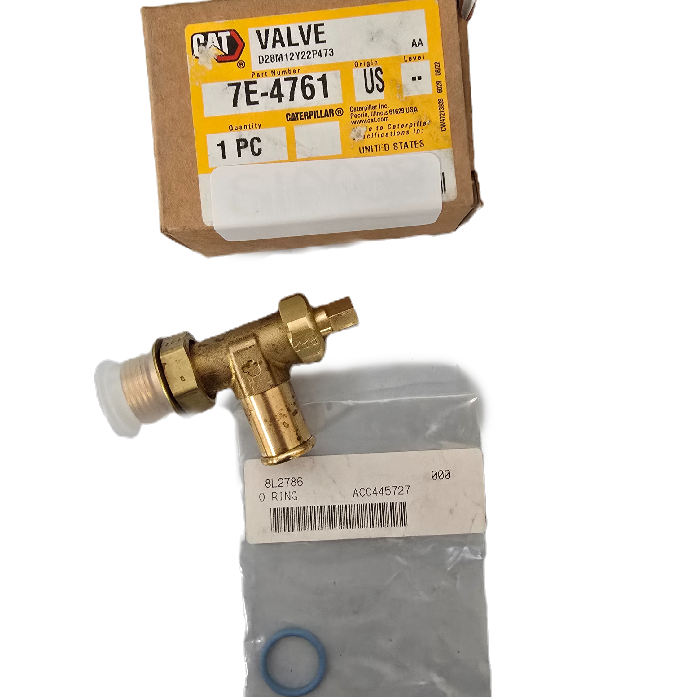 CAT P/N | 7E-4761 3/4" Thread Brass Shutoff Valve NPTF Male Stud And Hose B