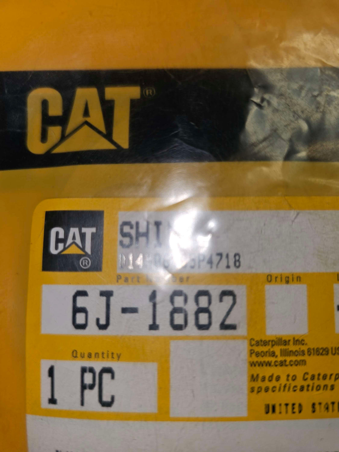6J-1882 Shim Caterpillar CAT 6J1882 (10 Pack)