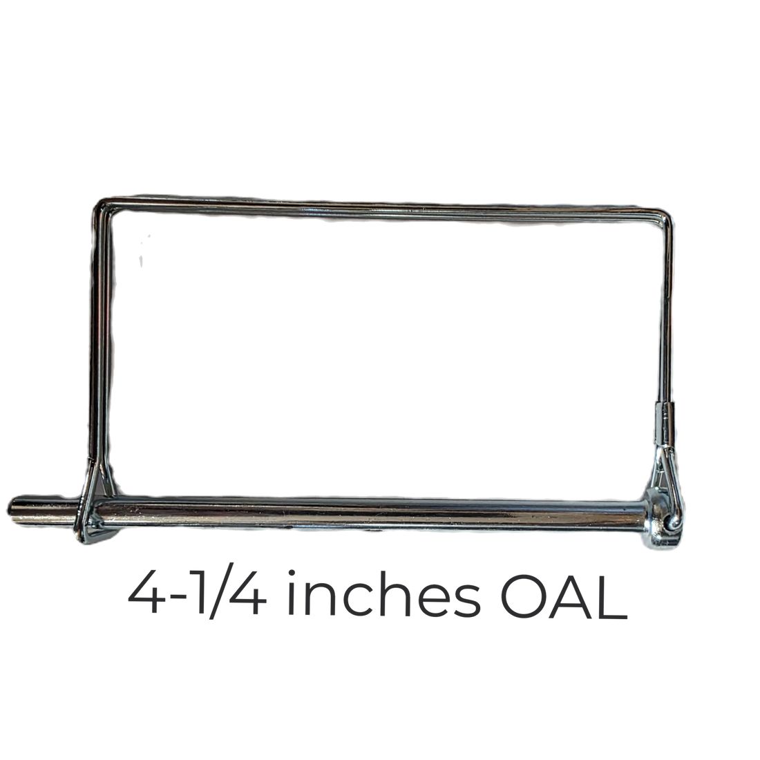 Metal frame with dimensions '4-1/4 inches OAL' on a white background