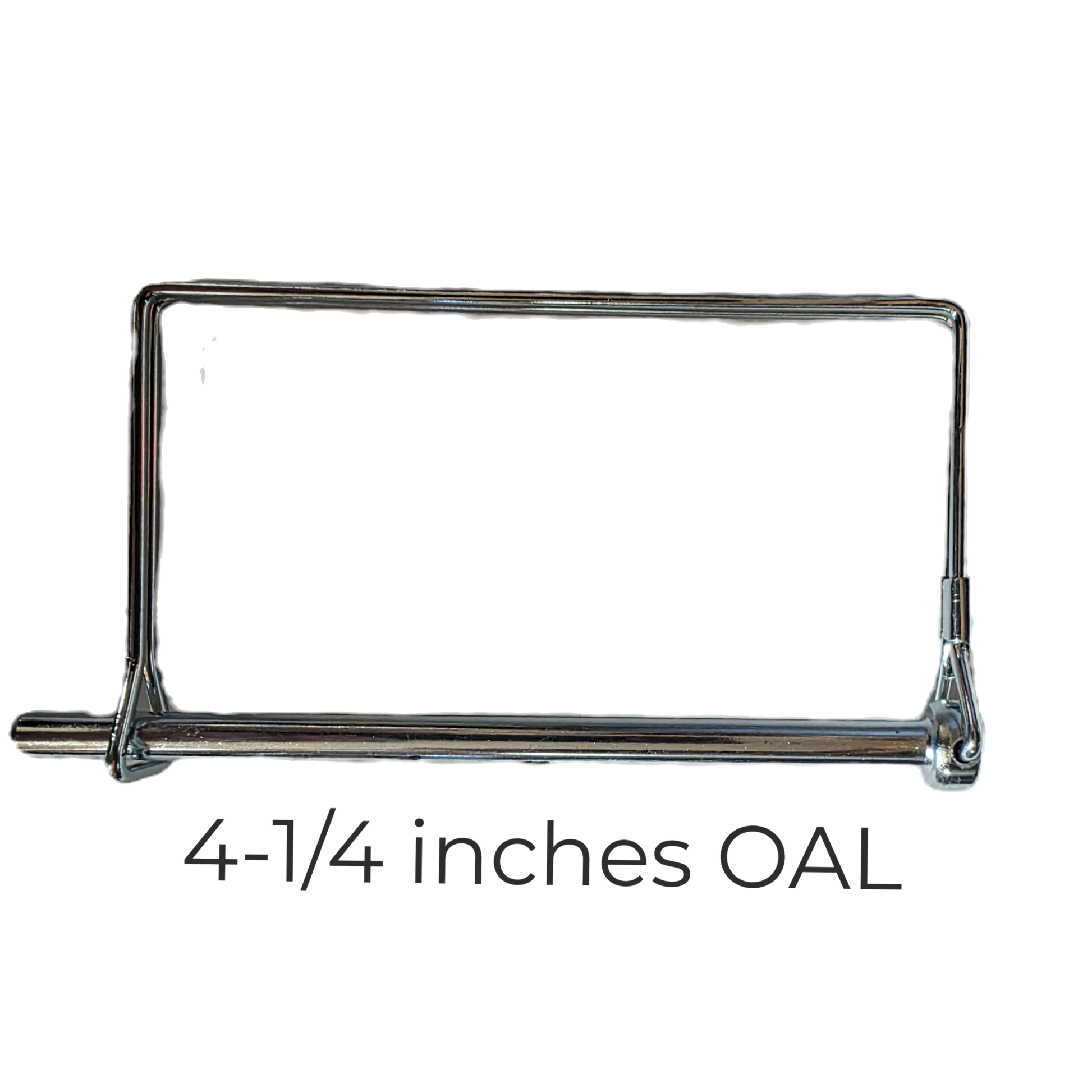 Metal frame with dimensions '4-1/4 inches OAL' on a white background