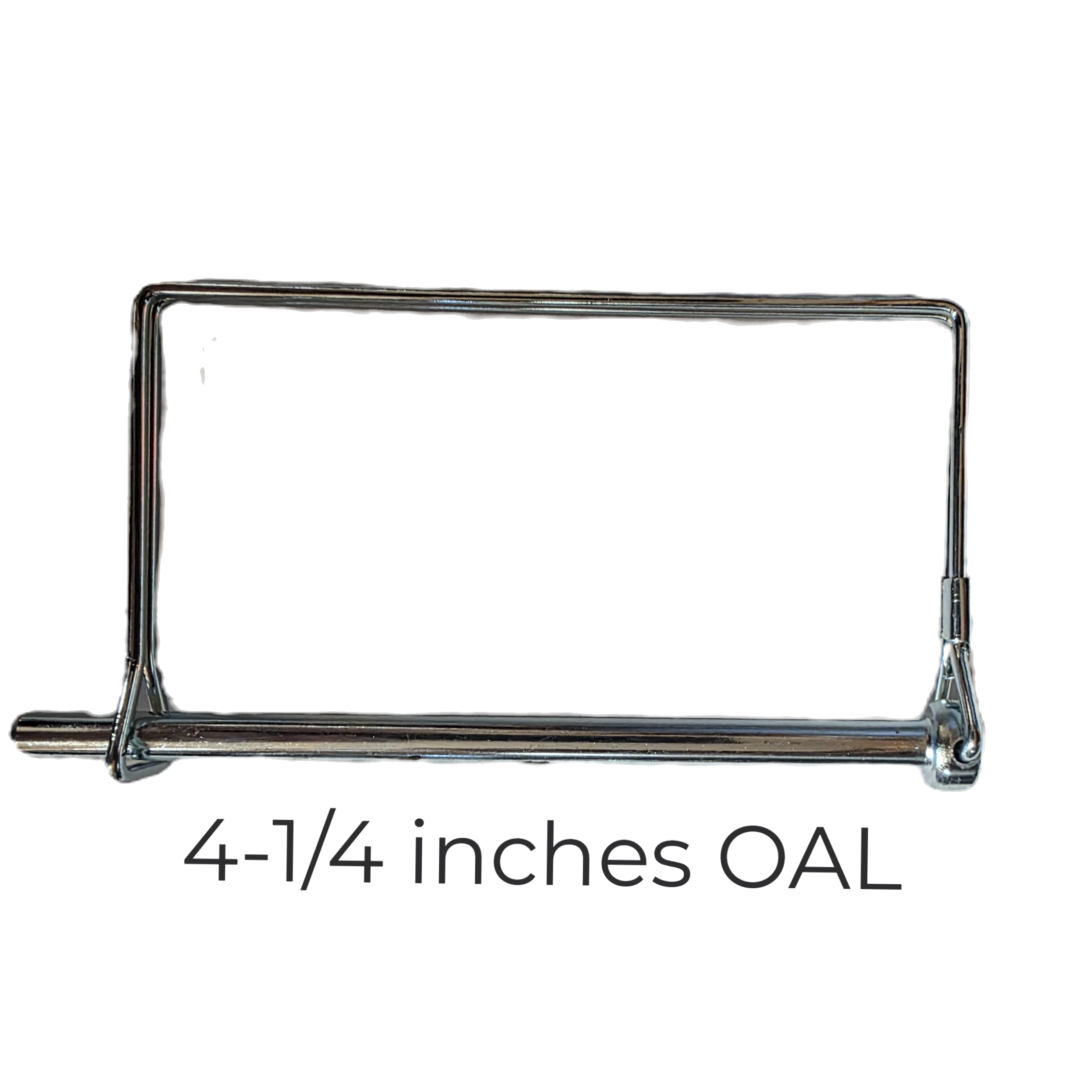 Metal frame with dimensions '4-1/4 inches OAL' on a white background