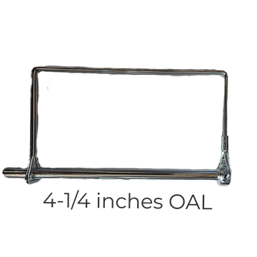 Metal frame with dimensions '4-1/4 inches OAL' on a white background