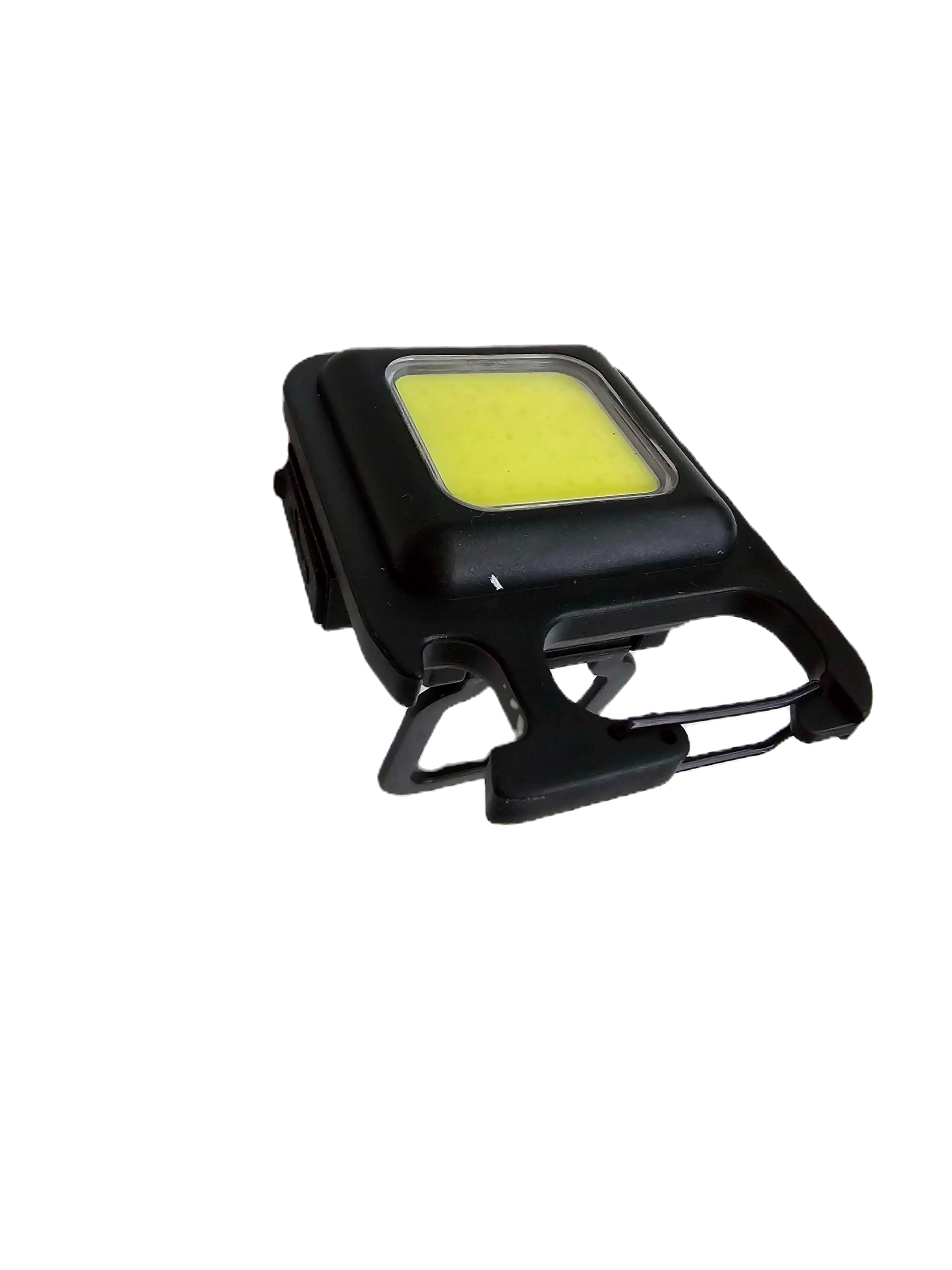 Black LED work light on a white background
