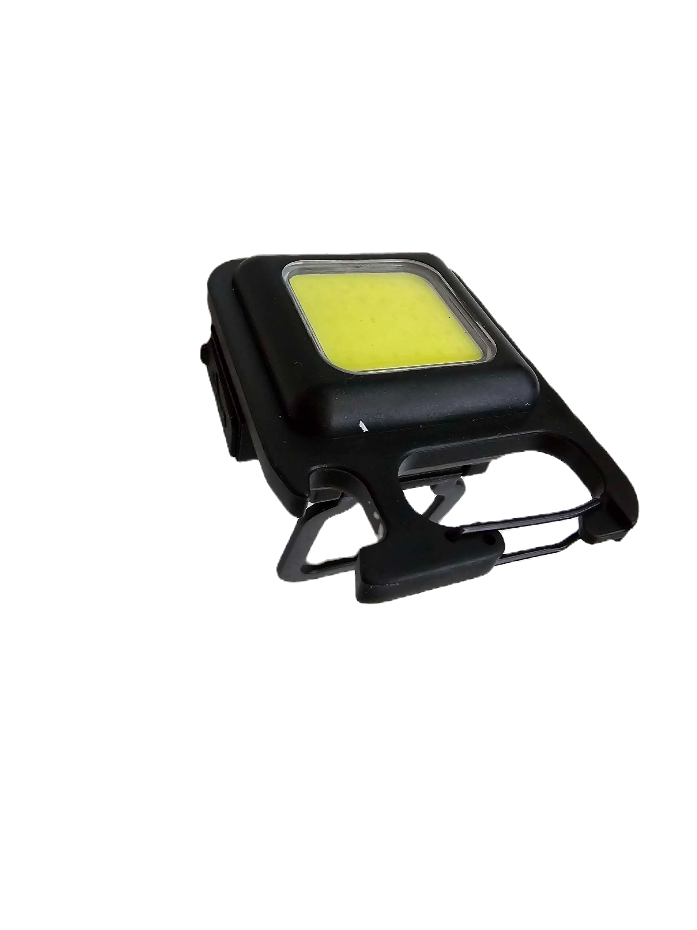 Black LED work light on a white background