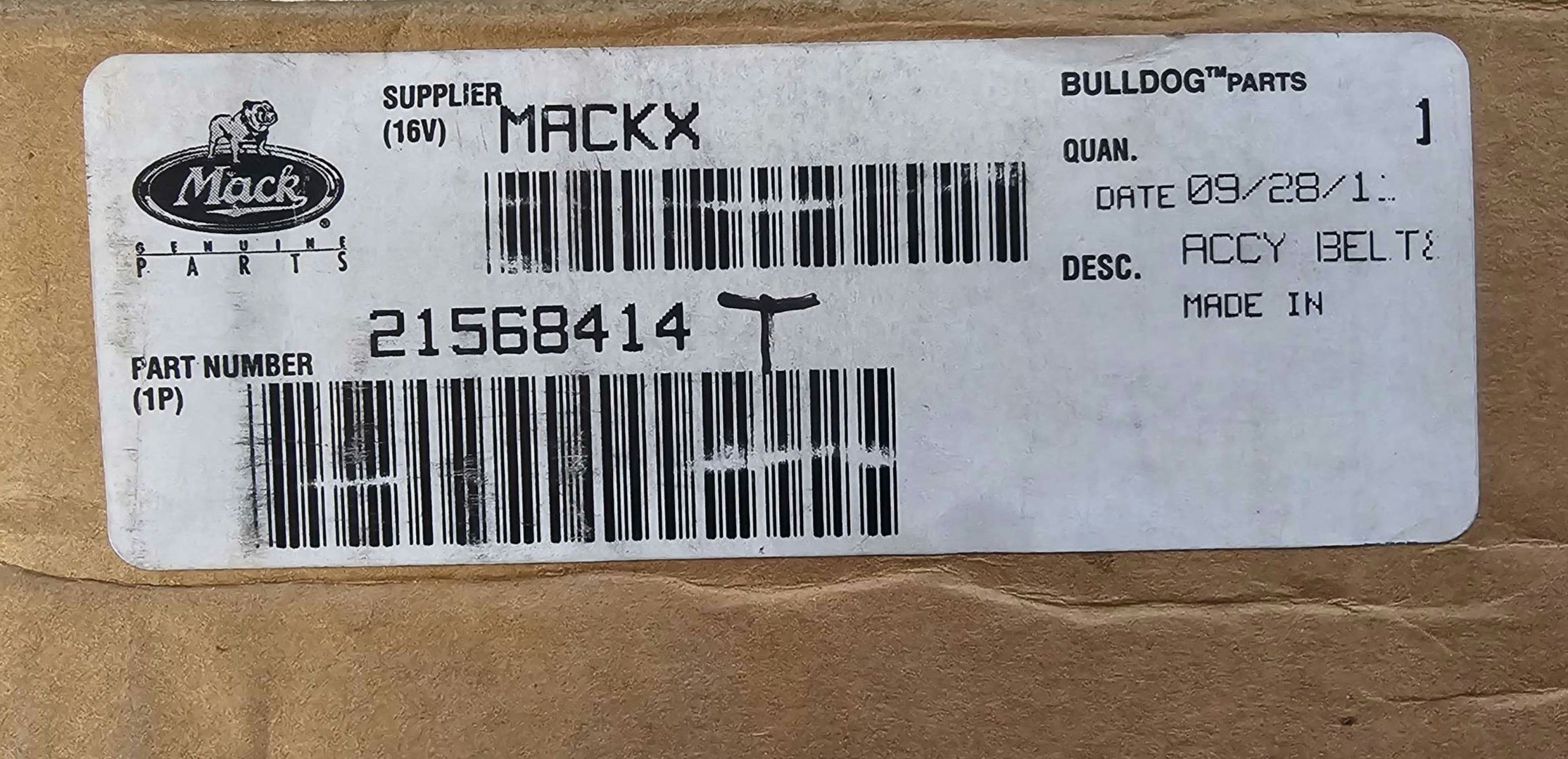Genuine MACKx 21568414 Accessory-Belt Tensioner Kit