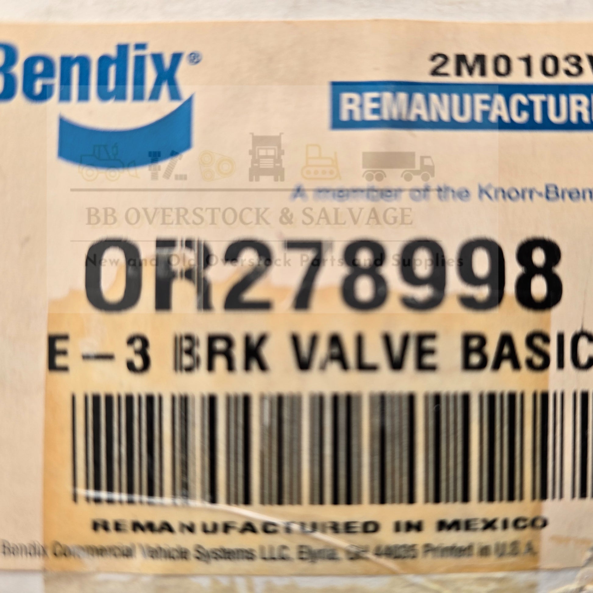 Bendix 278998 Bendix E-3 Valve Package