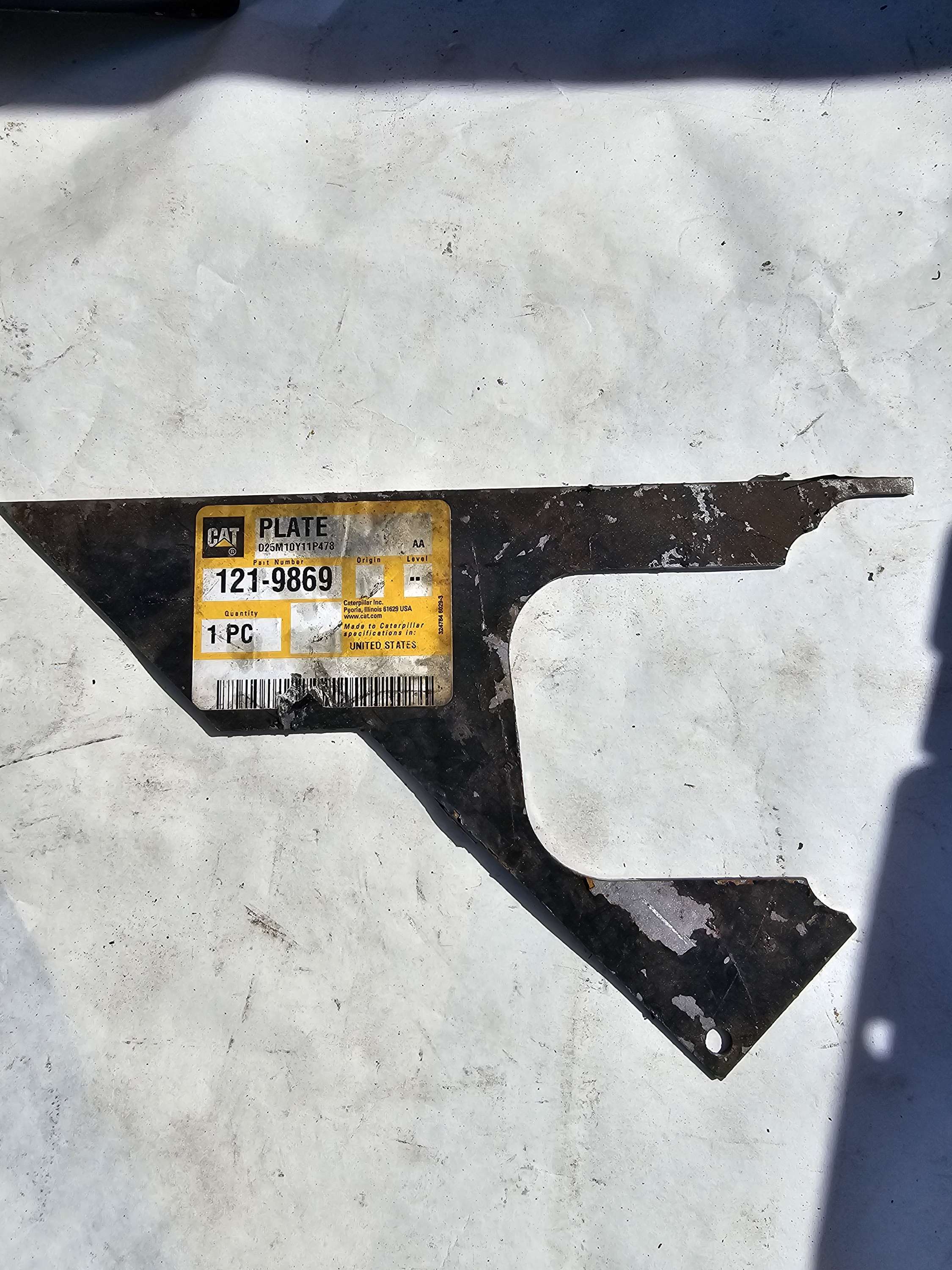 121-9869 Plate Caterpillar/CAT 1219869