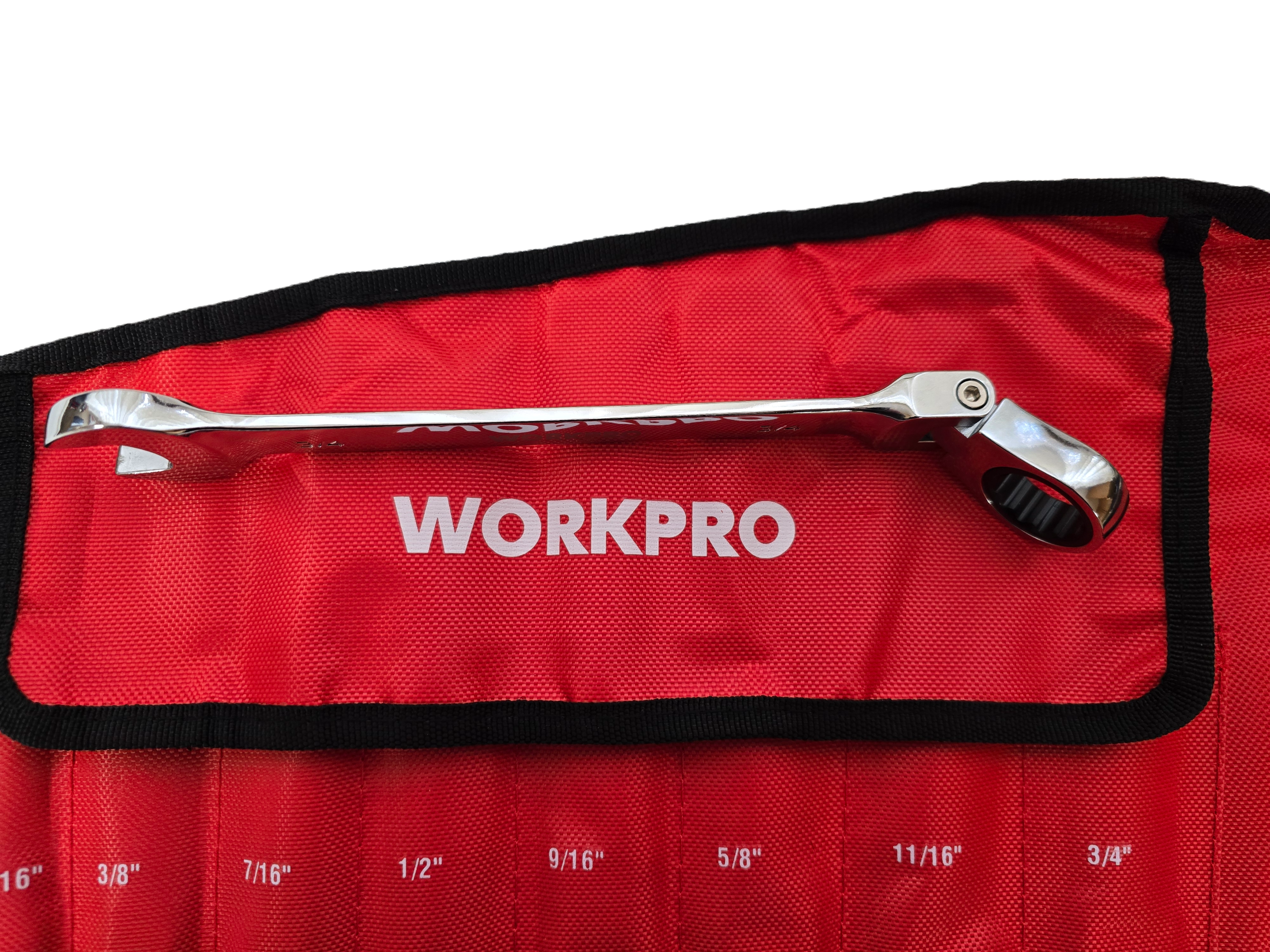 WORKPRO 8-Piece Flex-Head Ratchet Wrench Set | SAE 5/16" - 3/4" | 72-Tooth Cr-V Steel