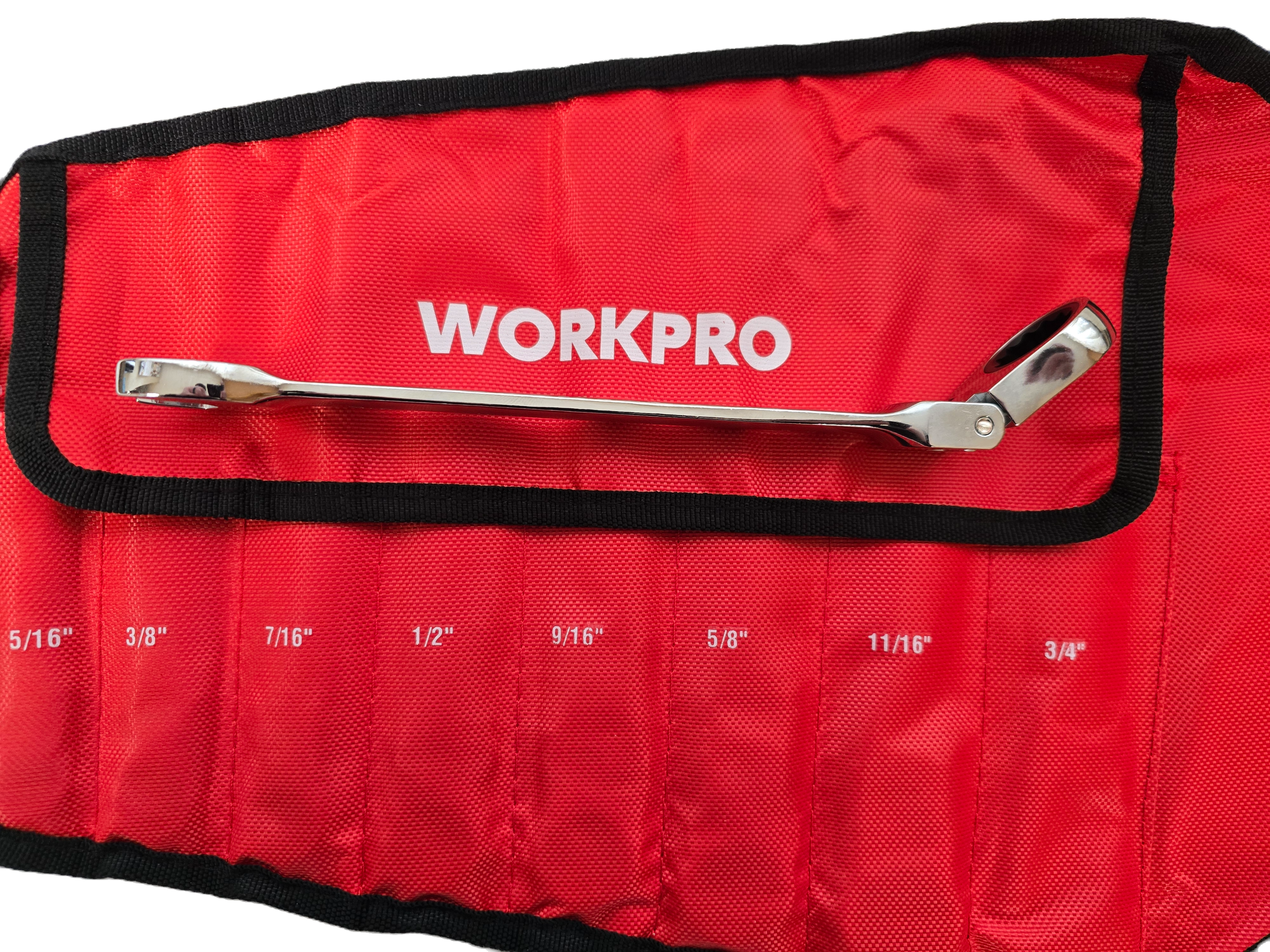 WORKPRO 8-Piece Flex-Head Ratchet Wrench Set | SAE 5/16" - 3/4" | 72-Tooth Cr-V Steel