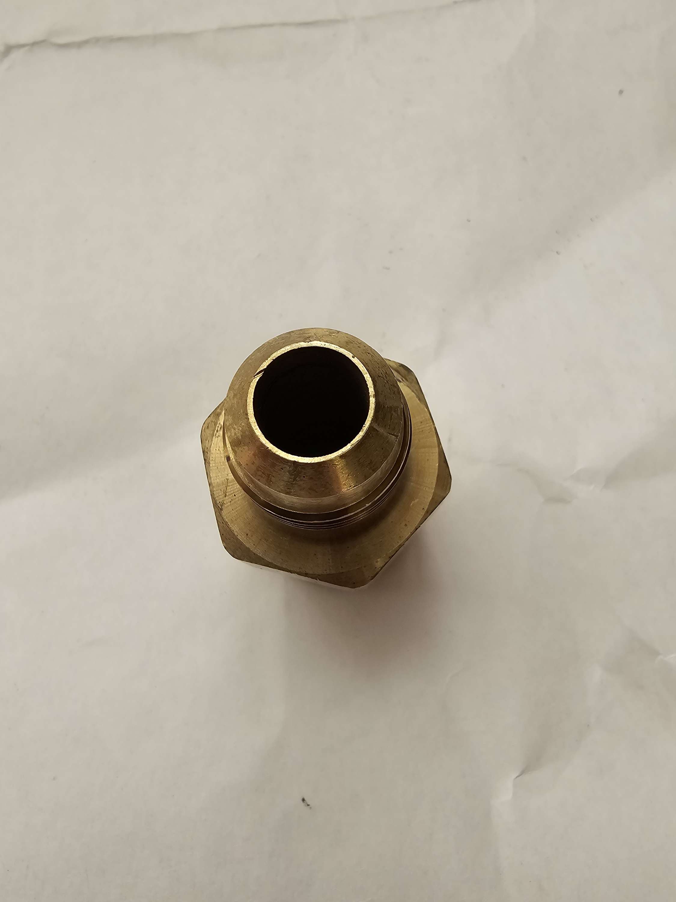 48X8X12 Brass Flare to Pipe Adapter