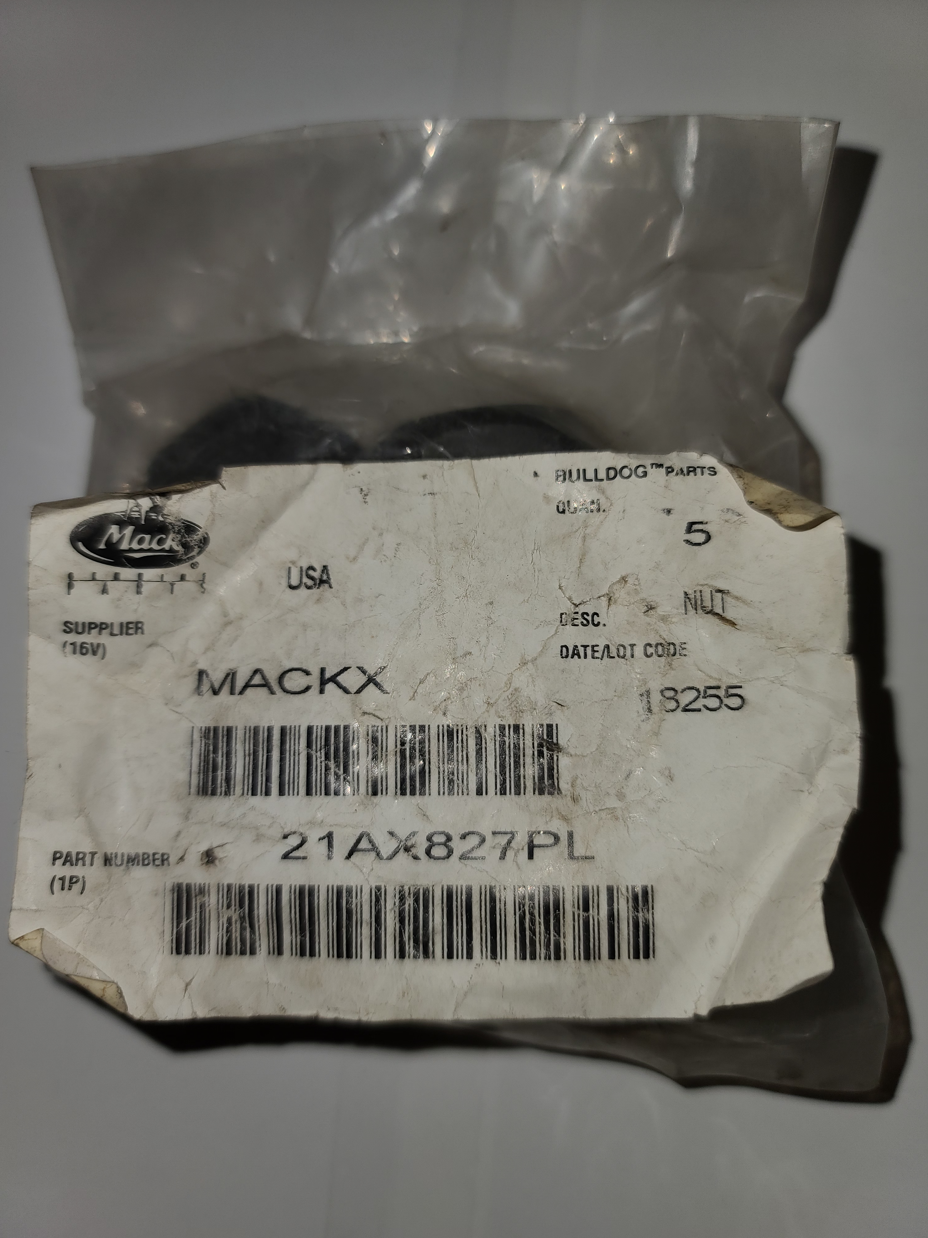 21AX827PL Nuts (5 pack) MACK