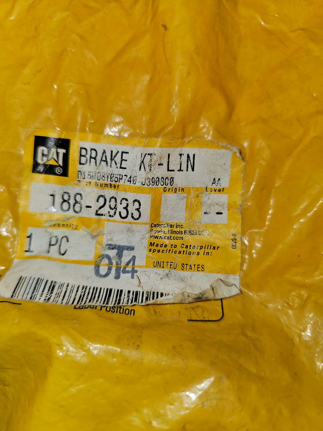 188-2983 Brake Lining Kit Caterpillar CAT 1882993