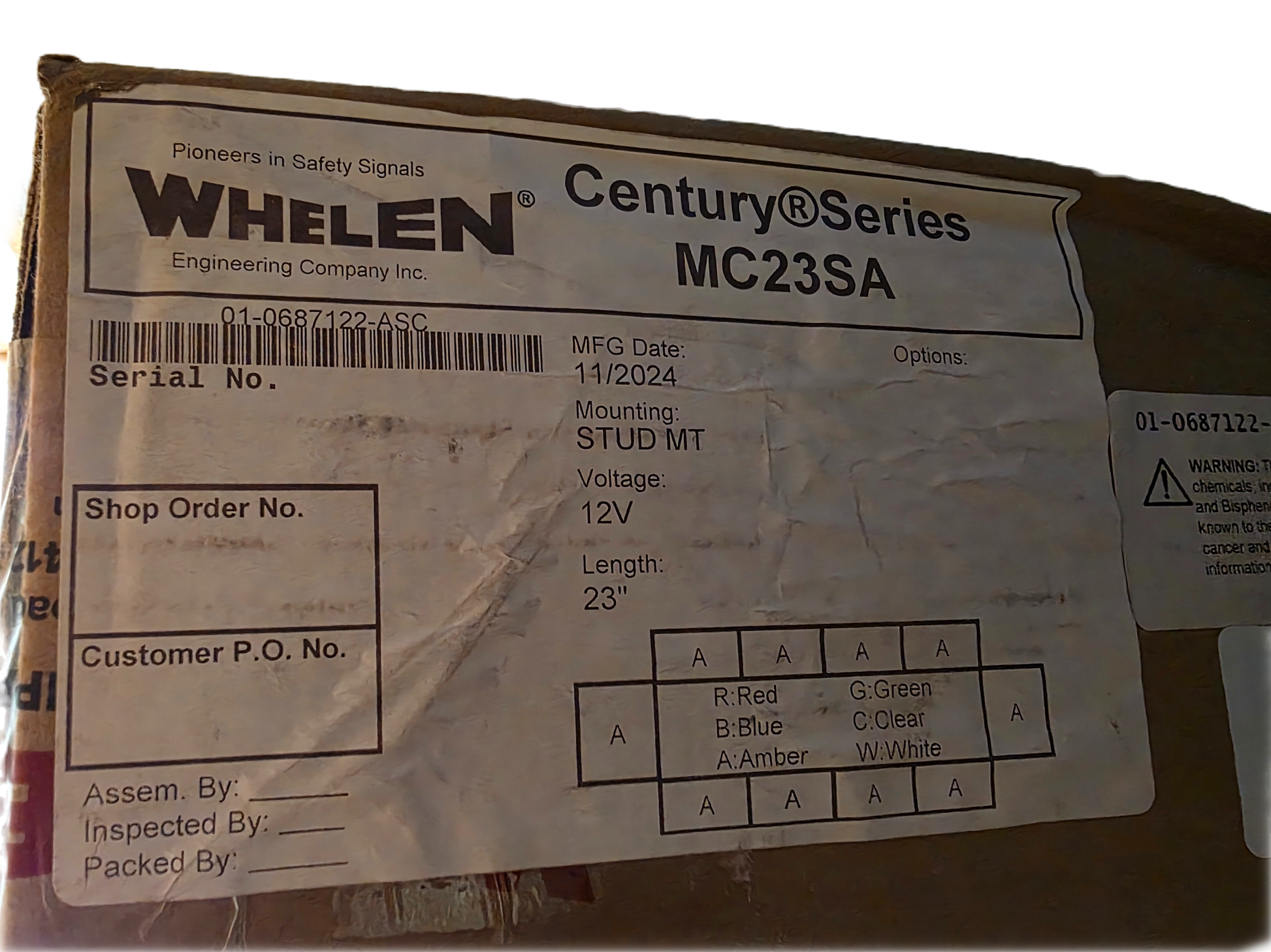 Whelen MC23SA CENTURY SERIES STROBE LIGHT