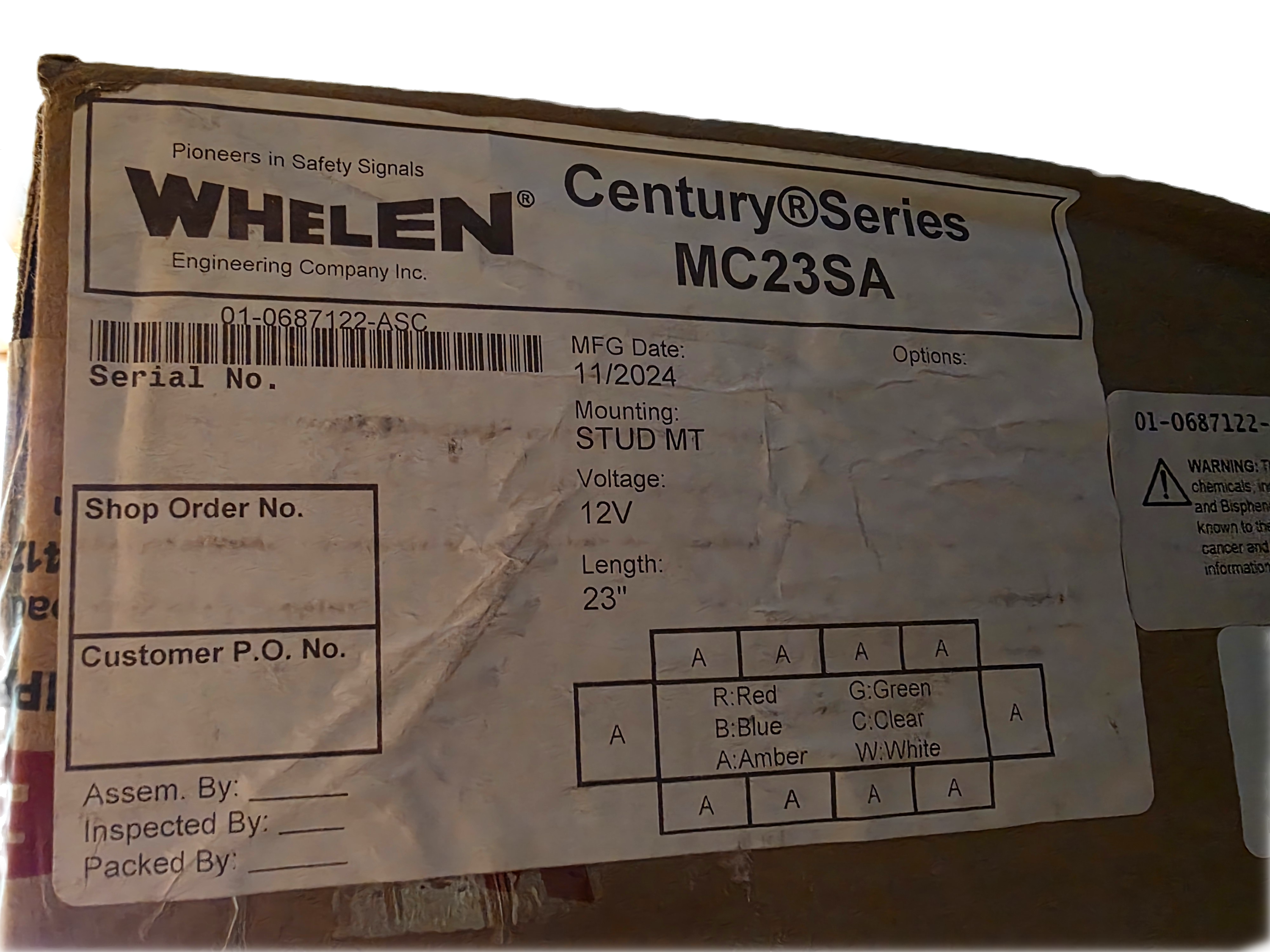 Whelen MC23SA CENTURY SERIES STROBE LIGHT