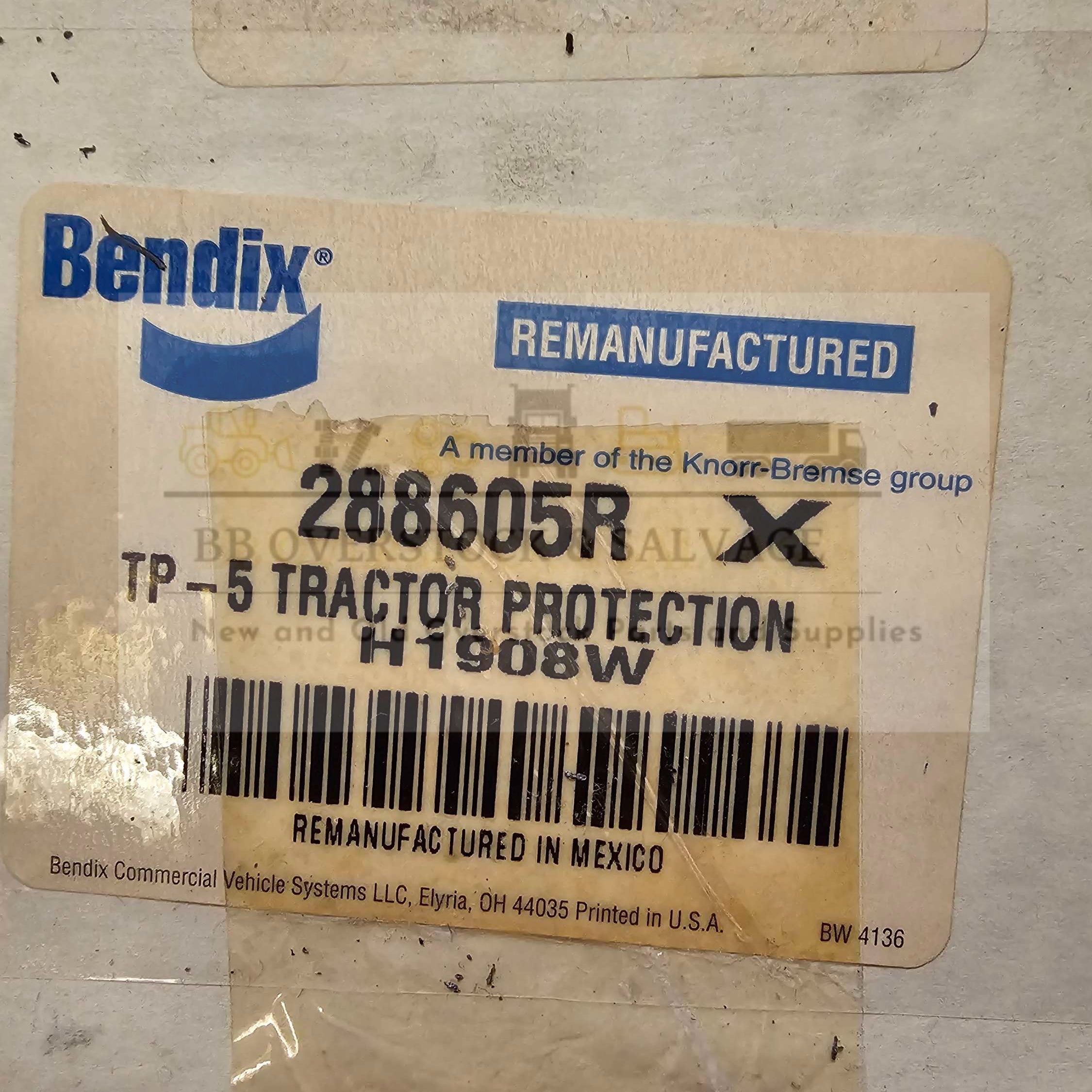 288605R TP-5 Tractor Protection Valve Bendix (Remanufactured)