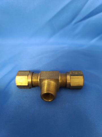 3/8" DOT NTA Brass Male Branch Tee