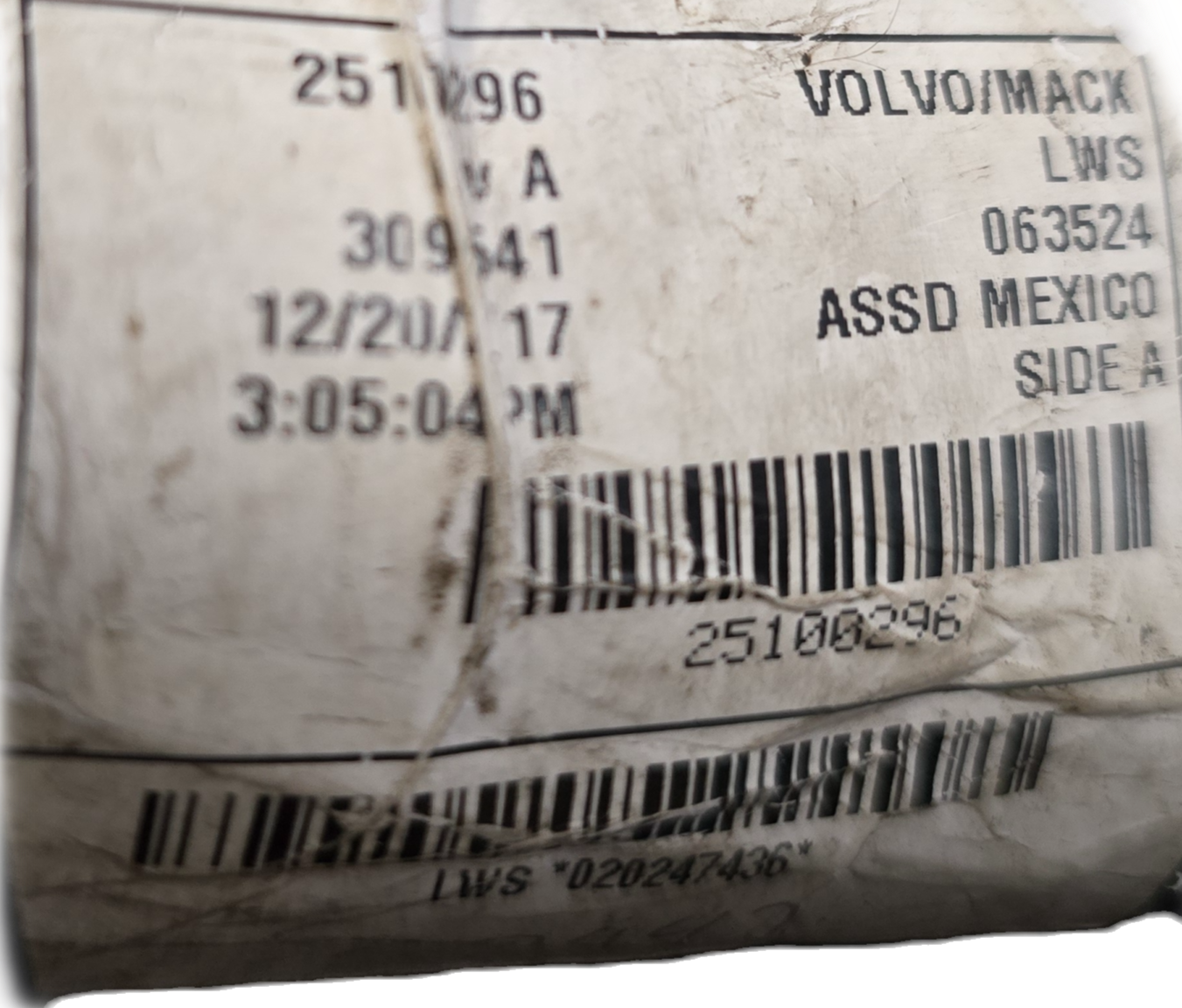 25100296 | Genuine Volvo/MACK Wiring Harness