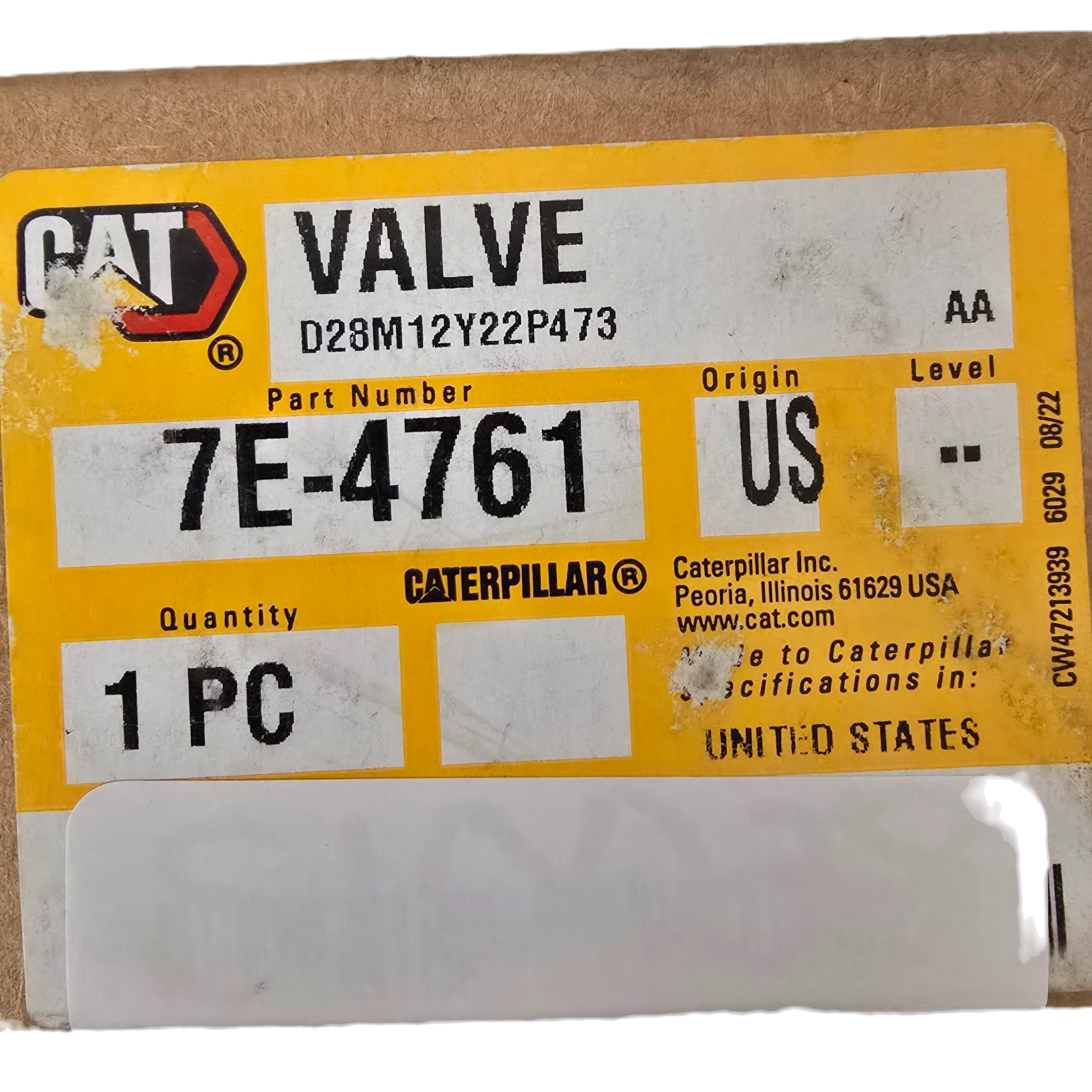CAT P/N | 7E-4761 3/4" Thread Brass Shutoff Valve NPTF Male Stud And Hose B