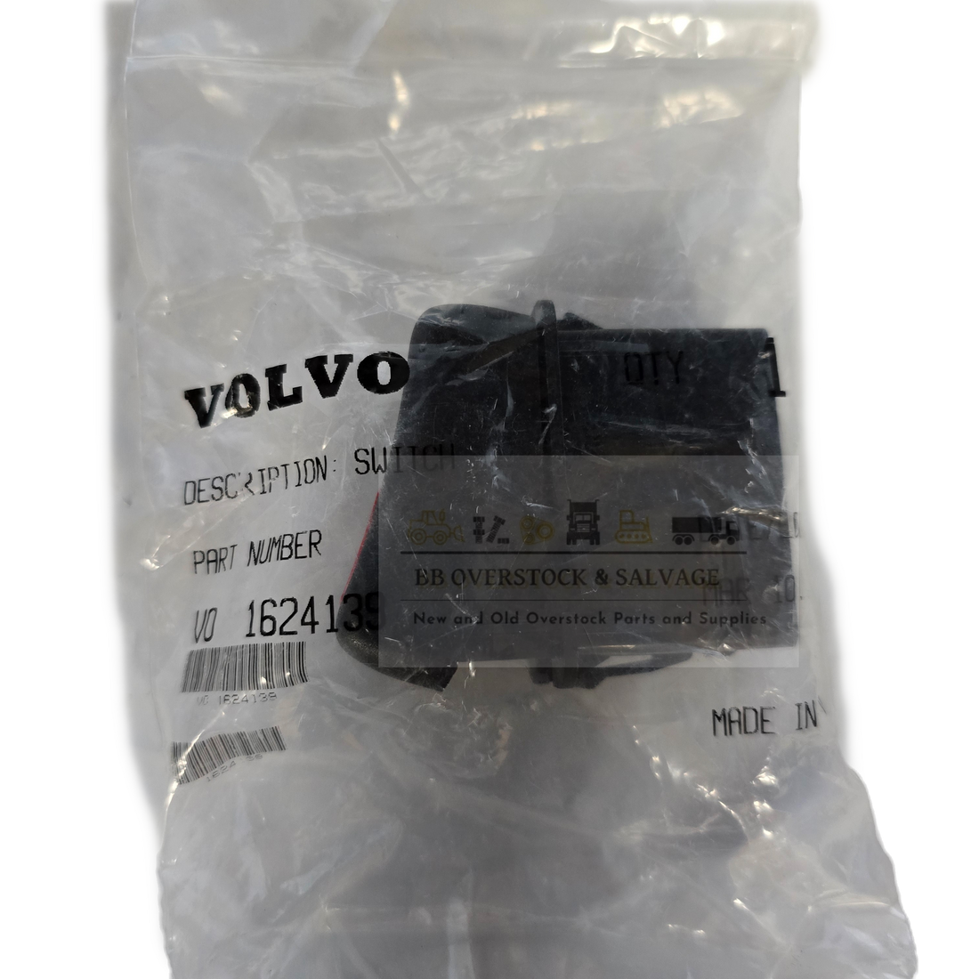 Genuine Volvo P/N | 1624139 Hazard Rocker Switch
