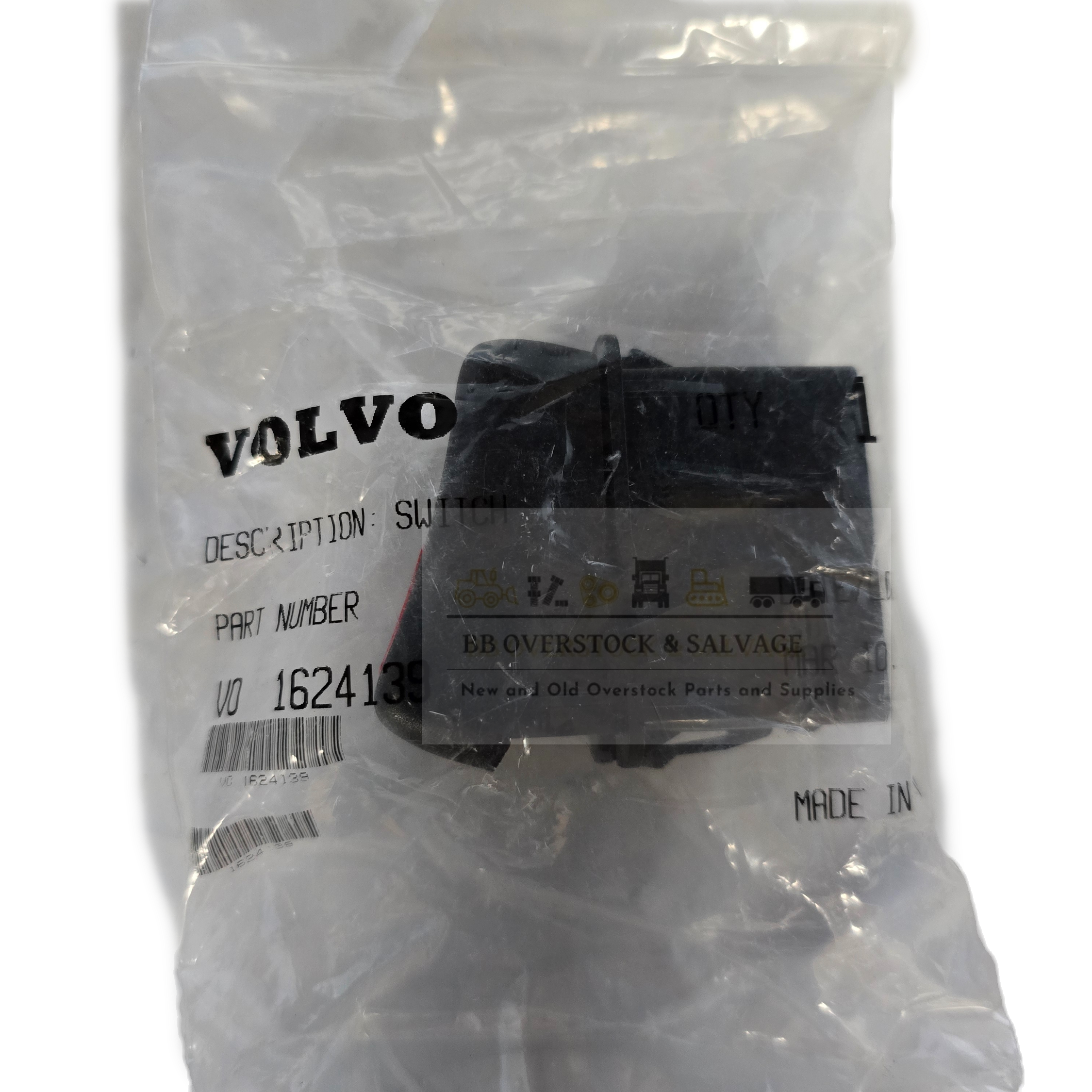 Genuine Volvo P/N | 1624139 Hazard Rocker Switch