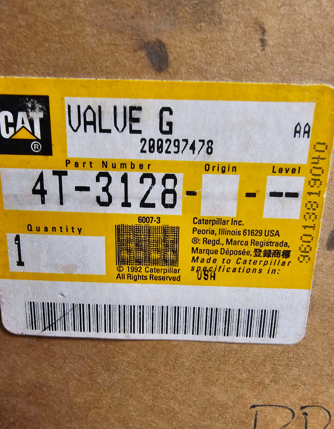 Caterpillar 4T-3128 Valve Group - Genuine OEM CAT 4T3128