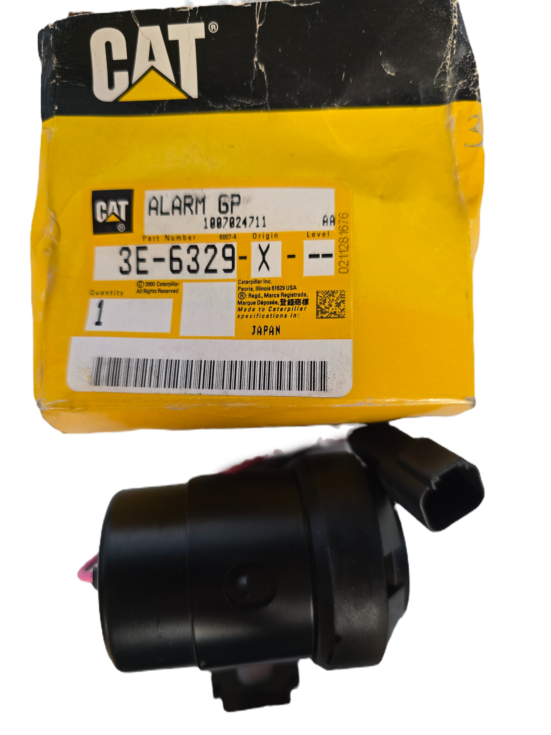 CAT P/N 3E-6329 OEM Caterpillar 93 db 24 Volt Action Alarm 3E6329