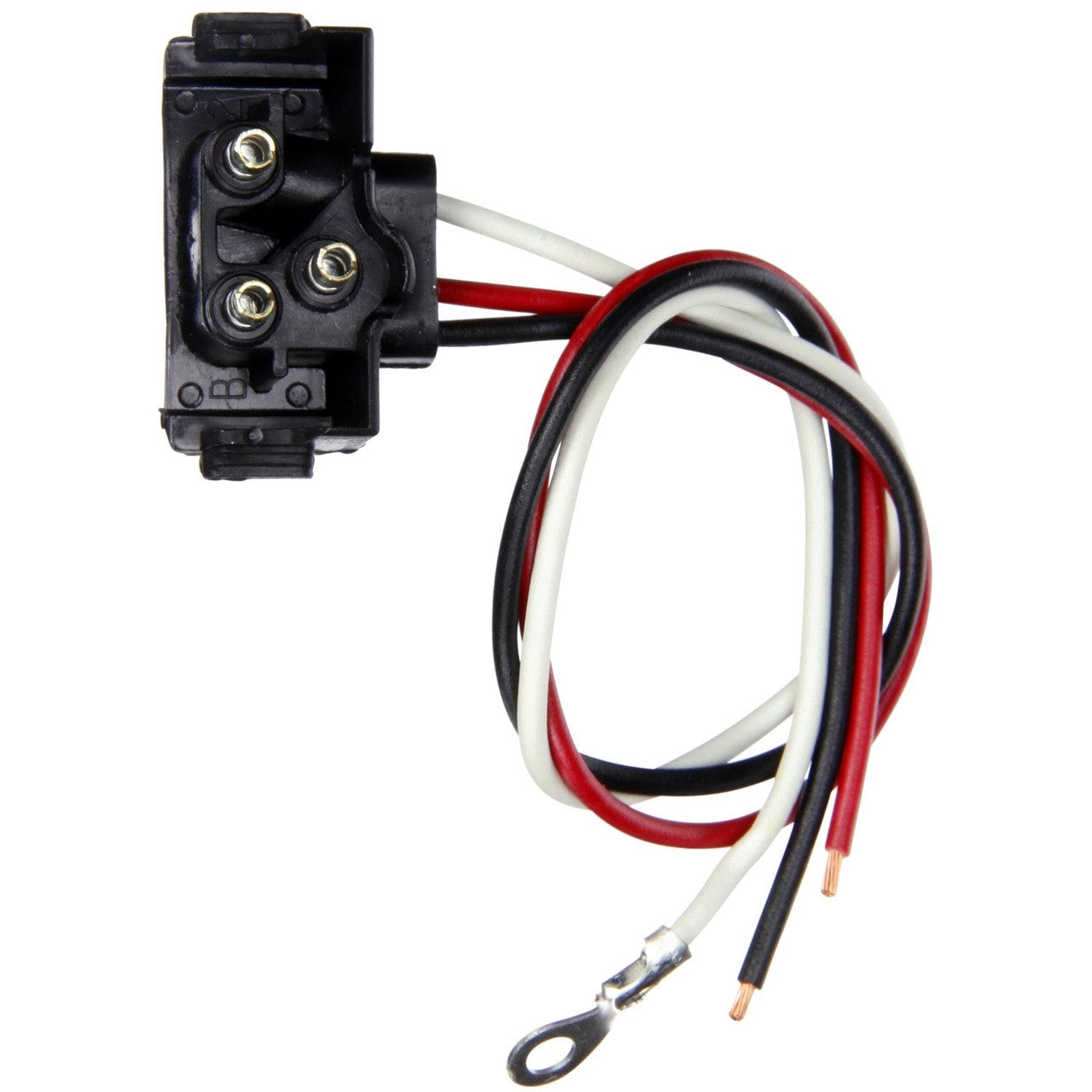 Electrical connector with wires on a white background