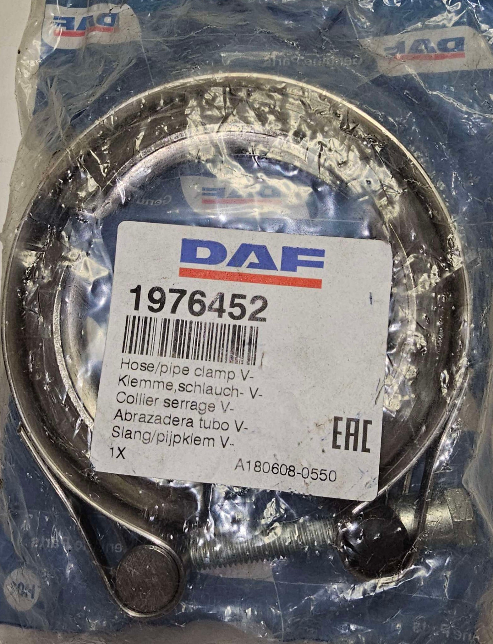 1976452 Clamp V-Band DAF Paccar