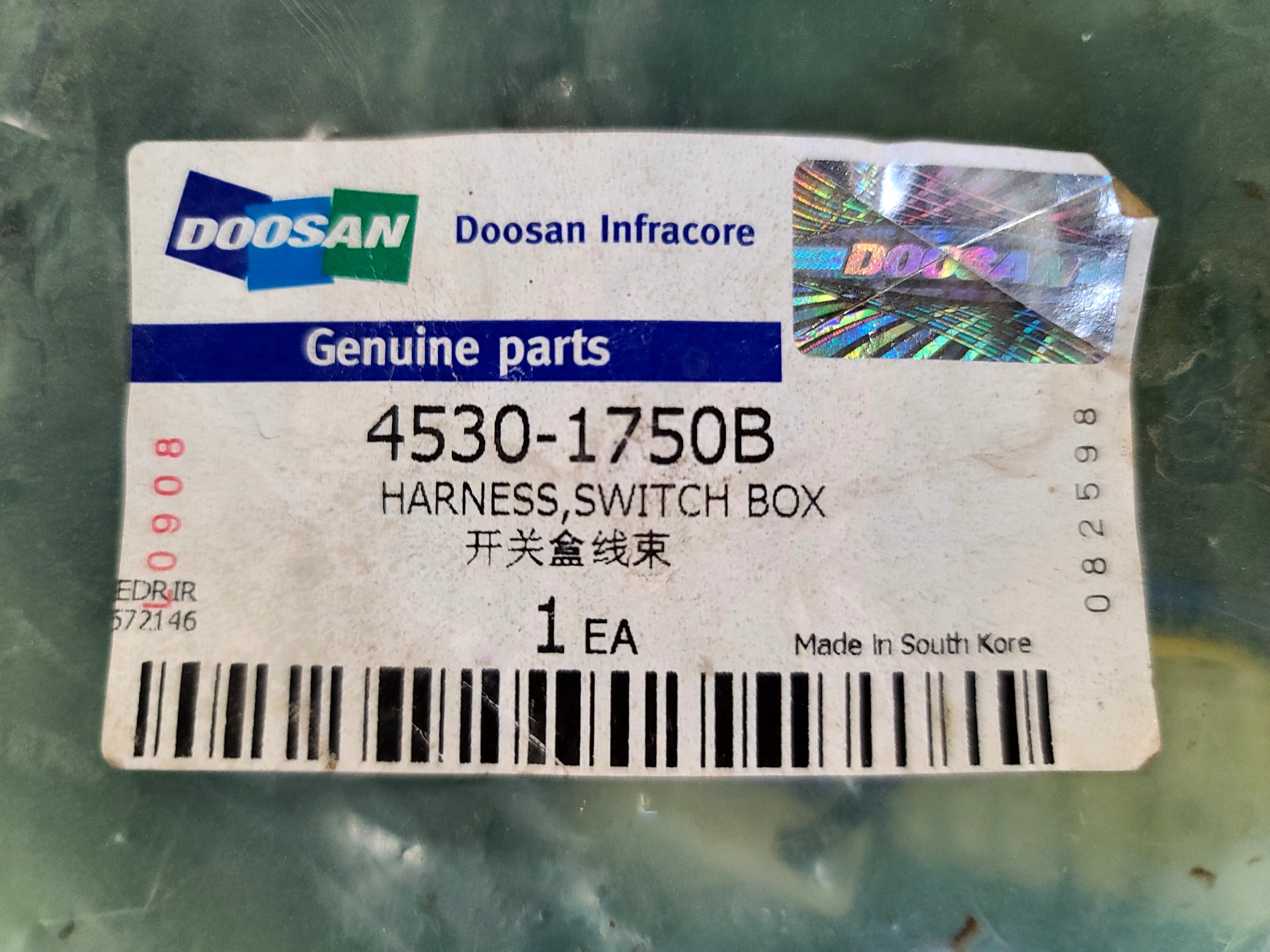Genuine Doosan 4530-1750B Wiring Harness | For Mega 160 Wheel Loader Switch Box | OEM New