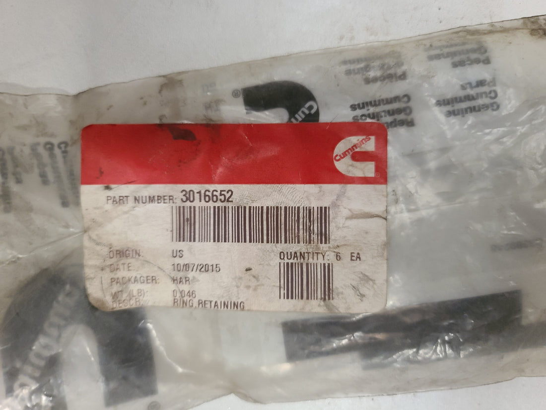 Cummins 3016652 Retaining Rings 6-pack