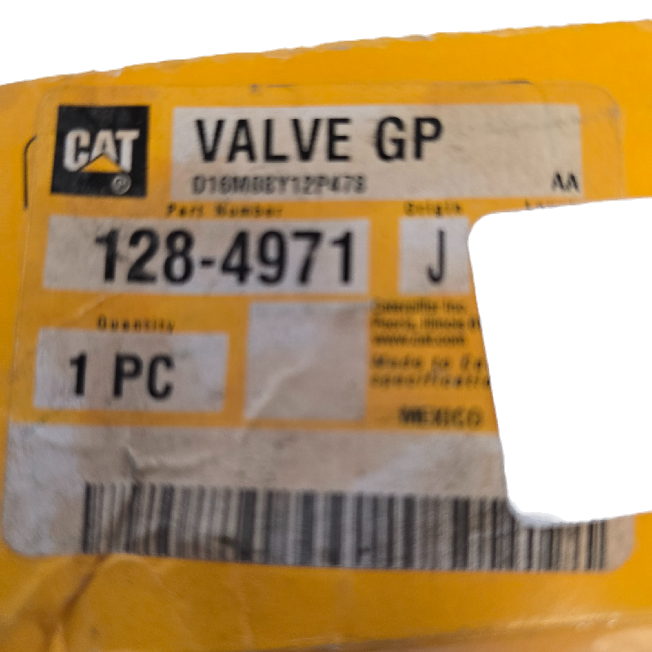 CAT P/N | 128-4971 OEM Air Control Toggle Valve 1284971 No-Core