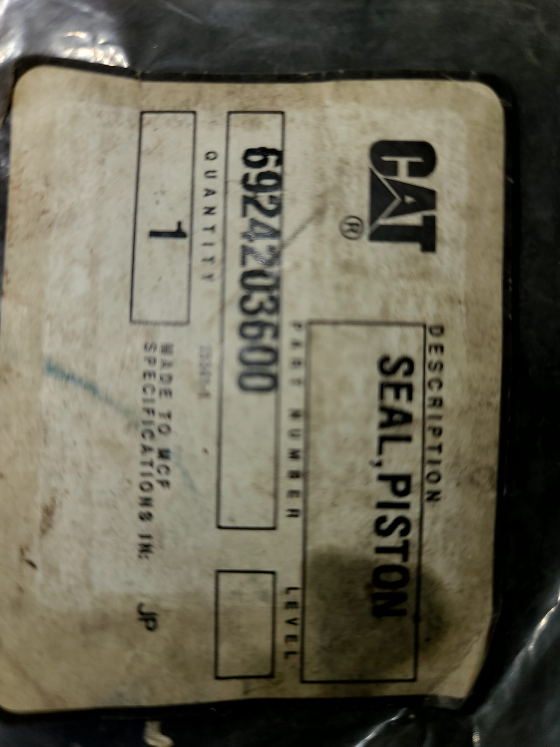 6924203600 Caterpillar Piston Seal