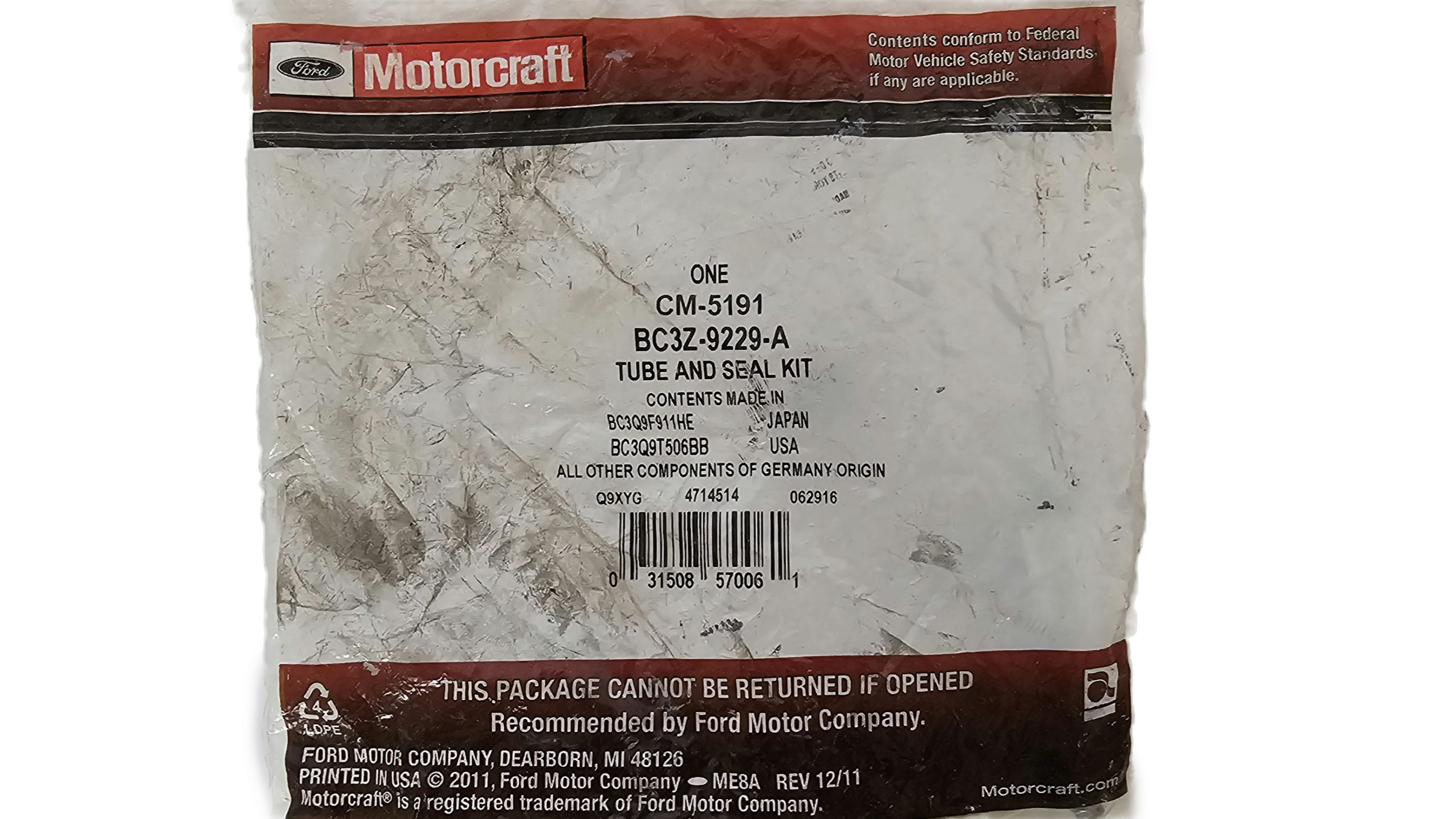CM-5191 Fuel Tube-Seal-Bolt Kit 6.7 Ford Motorcraft