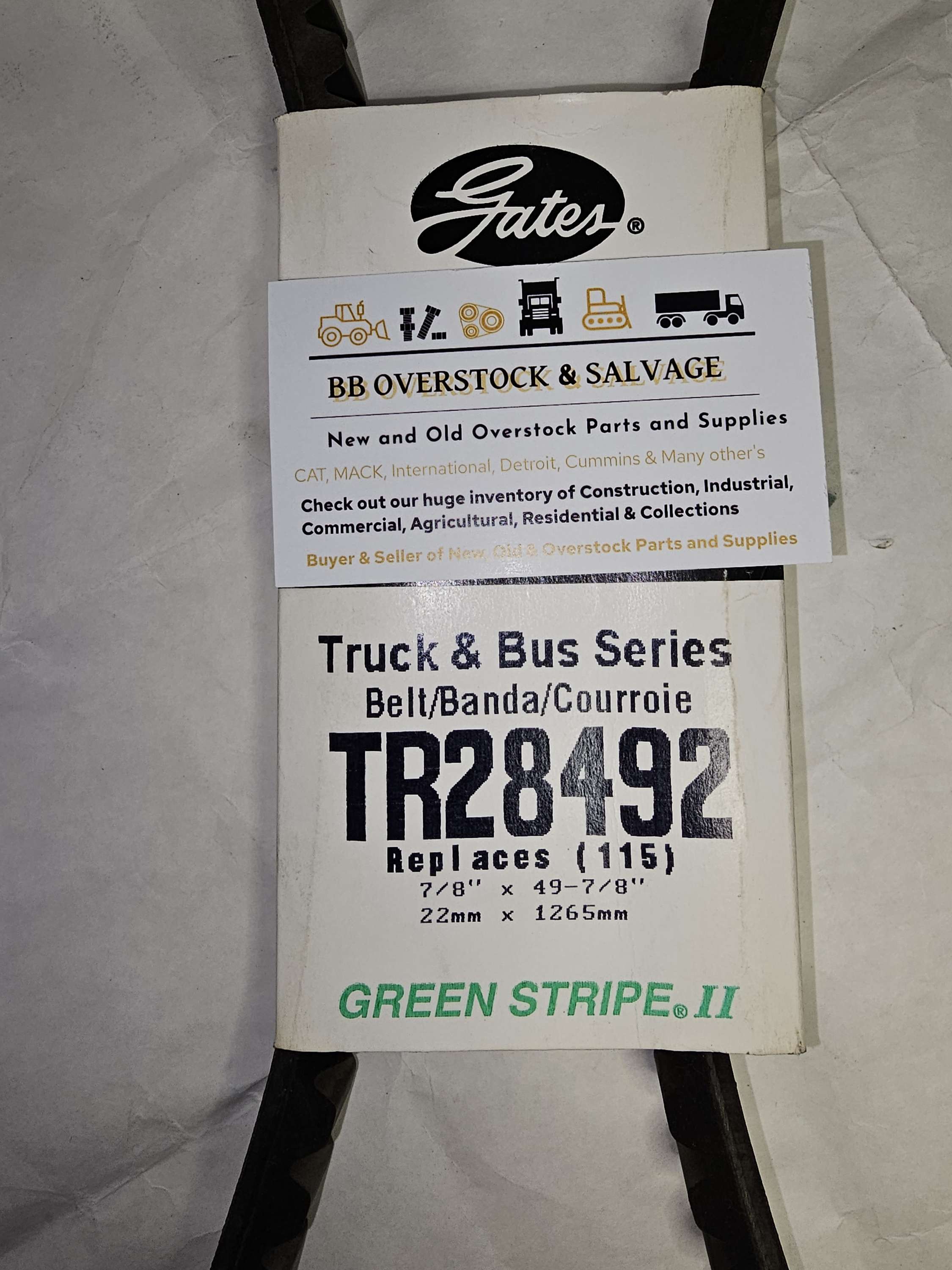 Gates TR28492 Truck & Bus Series V Belt