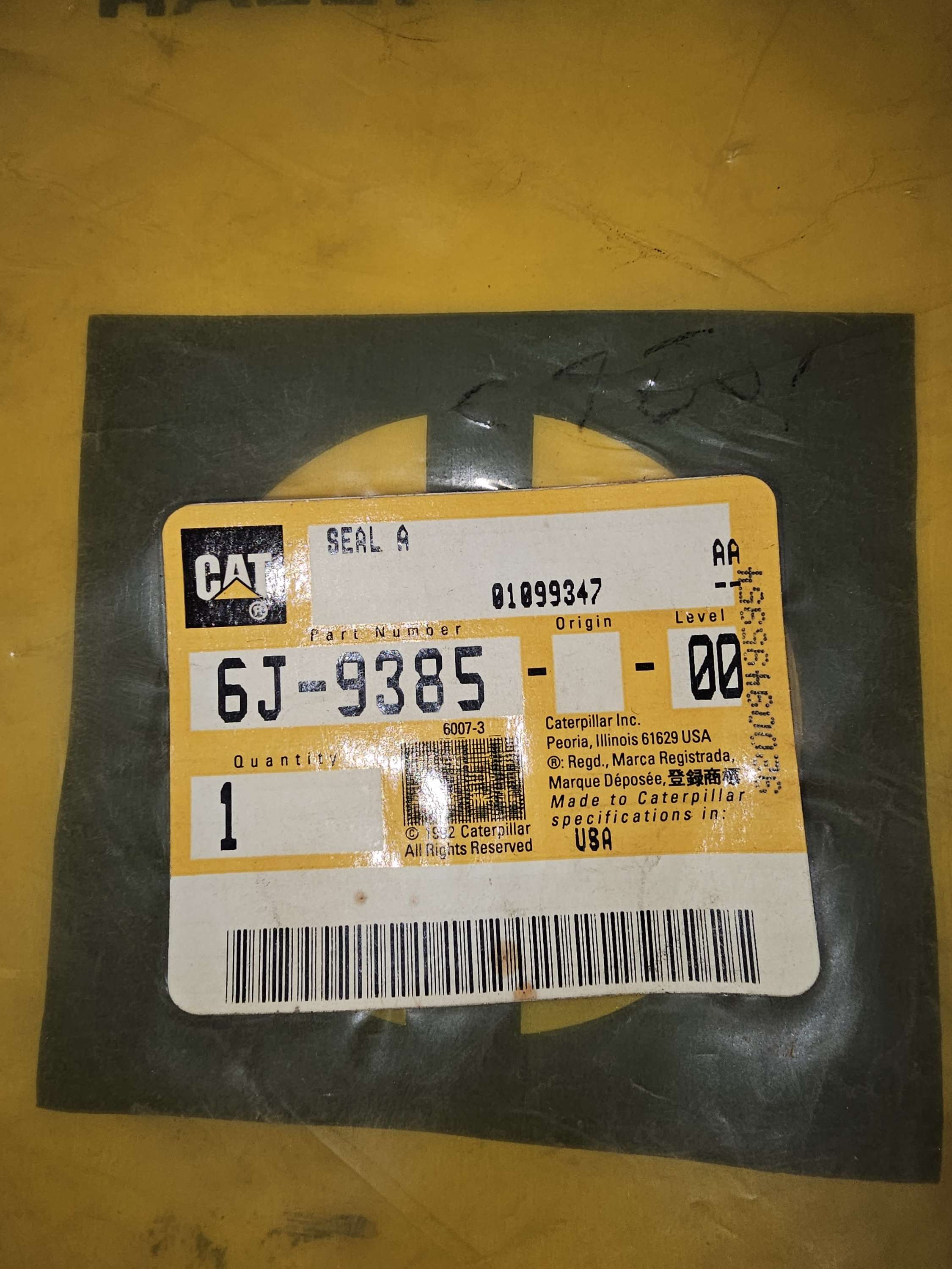 6J-9385 Piston Seal Caterpillar CAT 6J9385