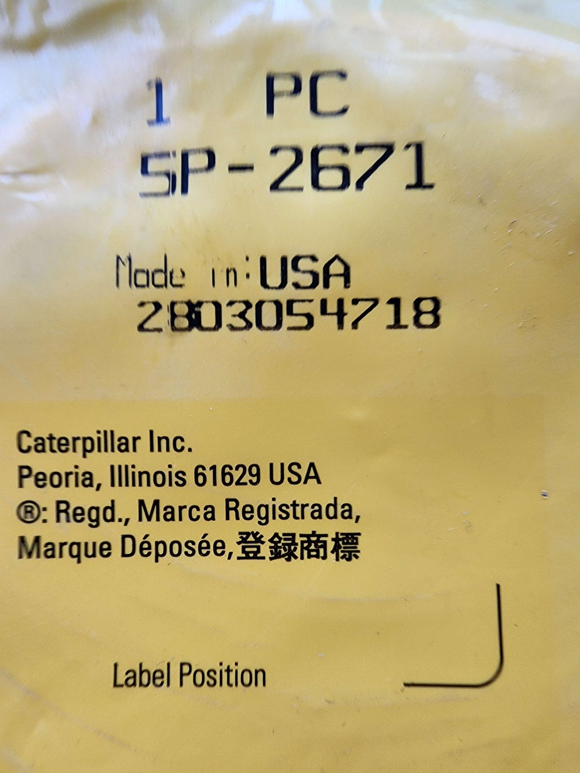 5P-2671 Seal Lip Caterpillar CAT OEM 5P2671