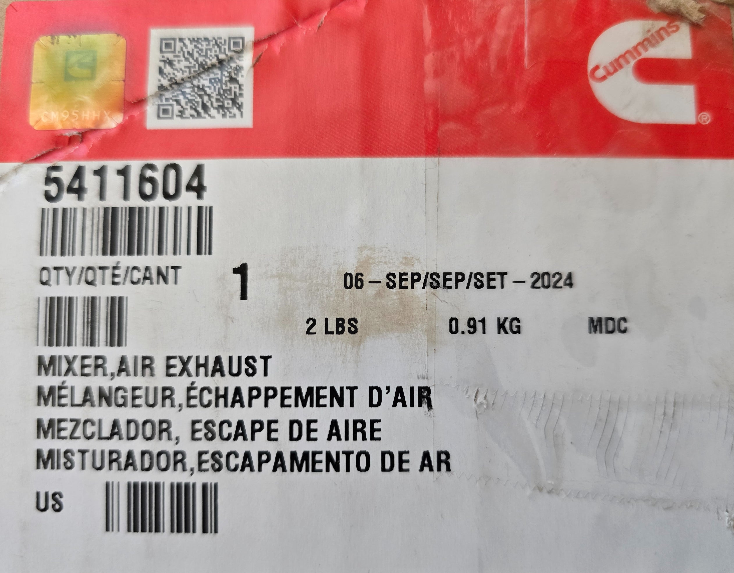Genuine Cummins 5411604 Air Exhaust Mixer | ISX & QSX Engine Emissions | OEM New