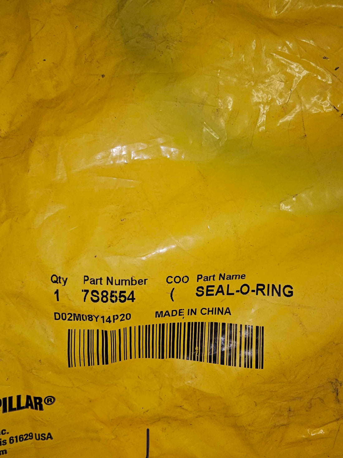 7S-8554 Seal O-Ring Caterpillar CAT OEM 7S8554